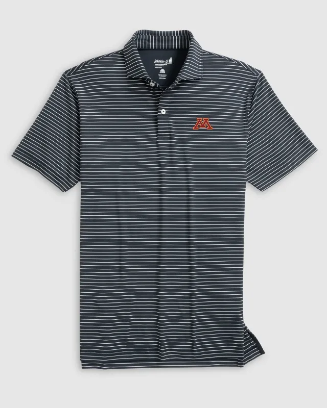 Minnesota Beau Striped Performance Jersey Polo sold by Johnnie-O