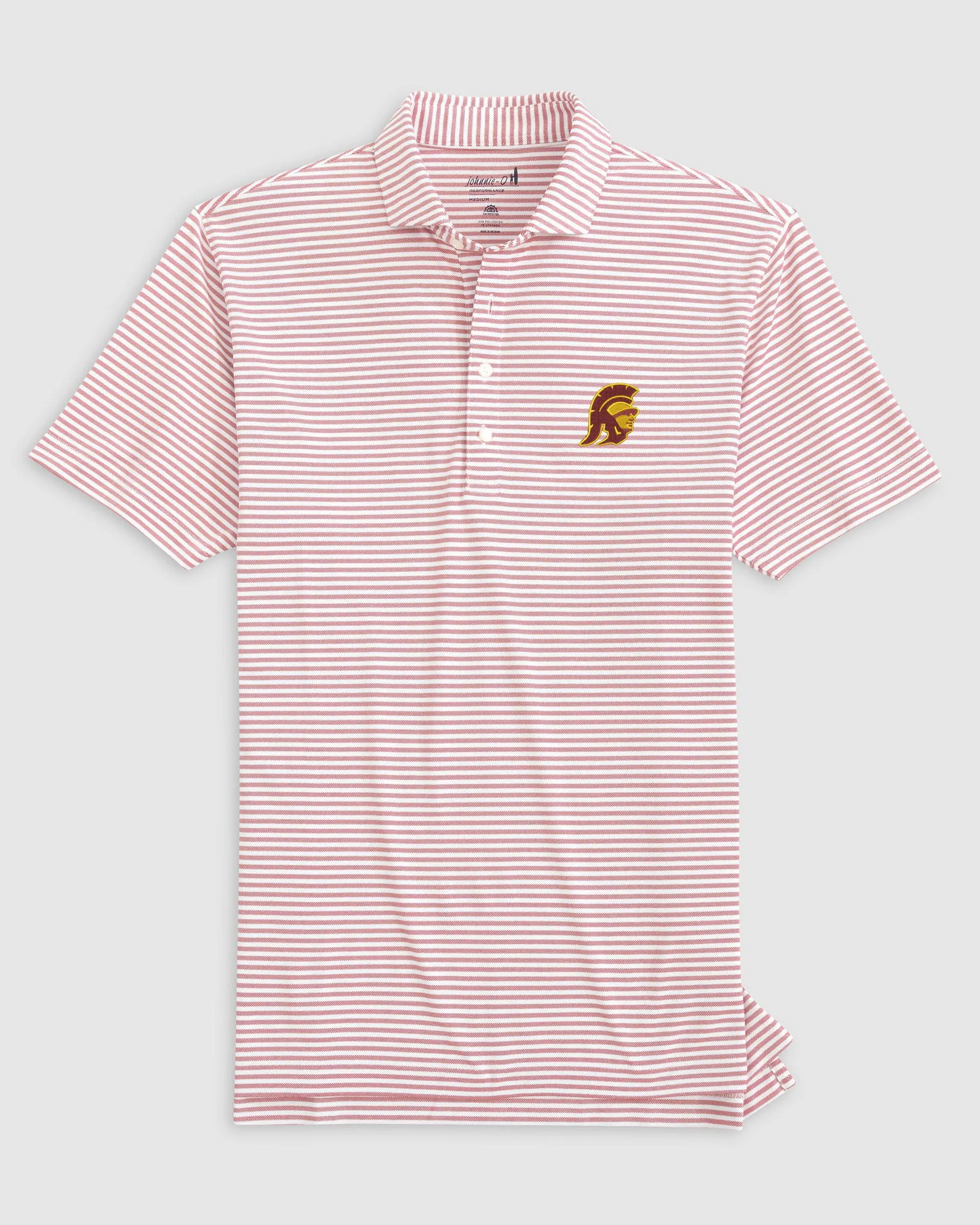 Southern California Stetsons Striped Performance Mesh Polo - Trojan Logo sold by Johnnie-O product image thumbnail 5