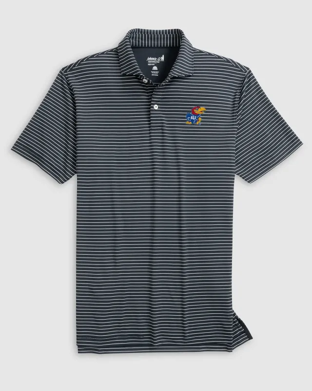 Kansas Beau Striped Performance Jersey Polo sold by Johnnie-O