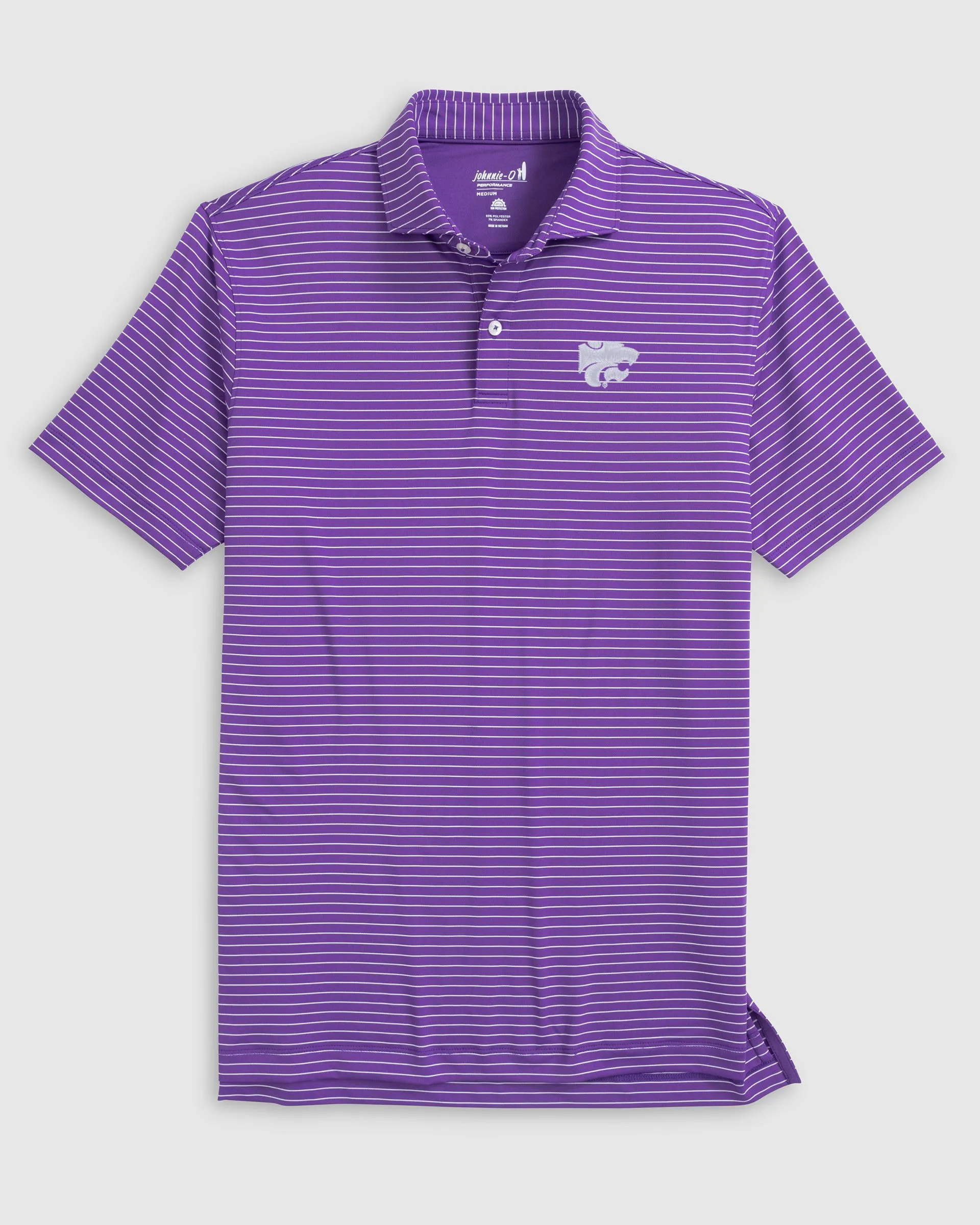 Kansas State Beau Striped Performance Jersey Polo sold by Johnnie-O product image thumbnail 2