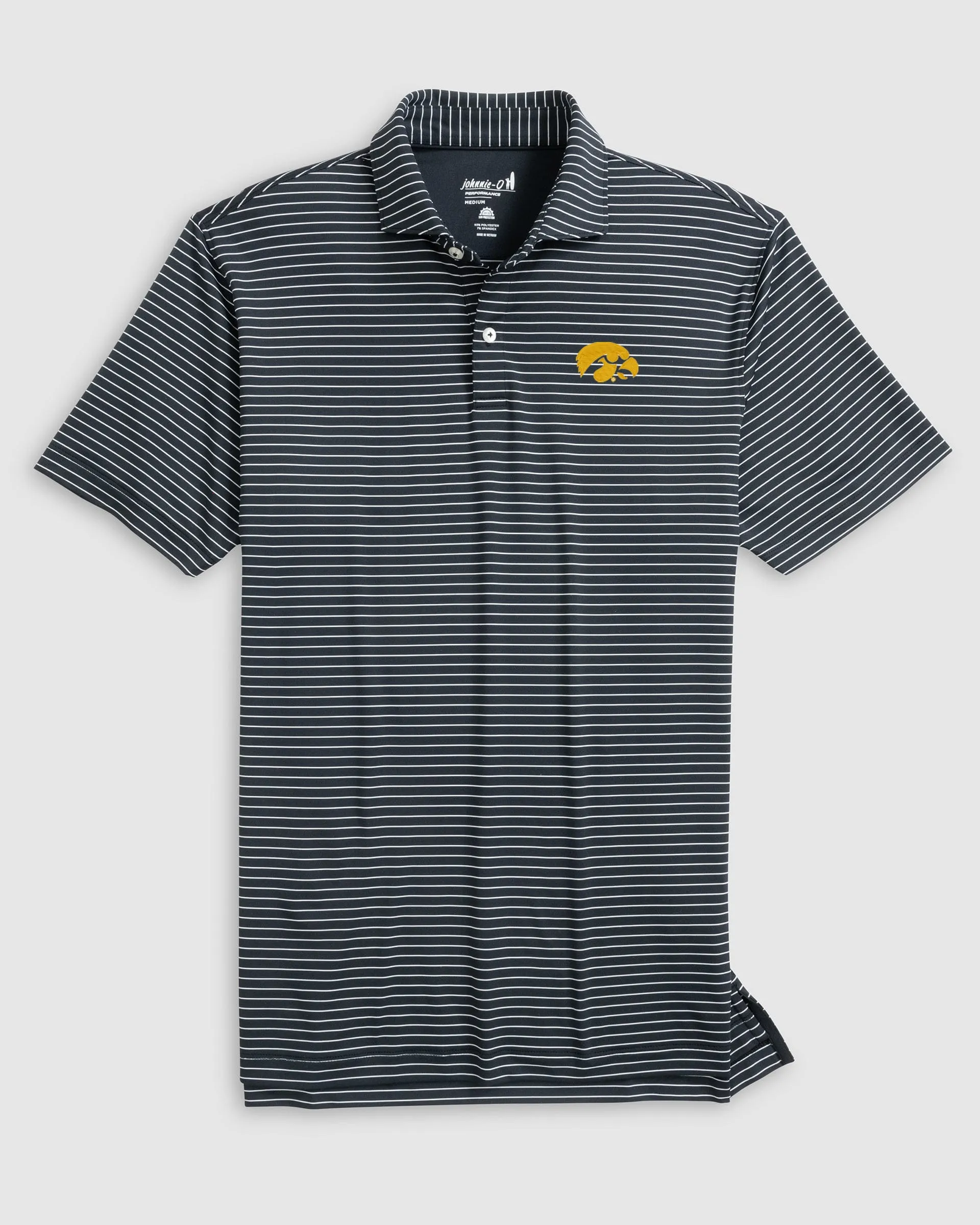 Iowa Beau Striped Performance Jersey Polo sold by Johnnie-O