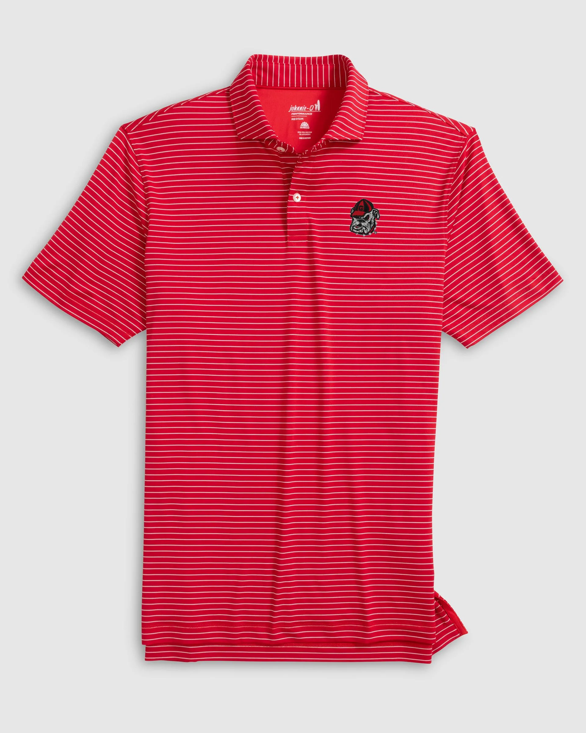 Georgia Beau Striped Performance Jersey Polo - Bulldog Head Logo sold by Johnnie-O product image thumbnail 2