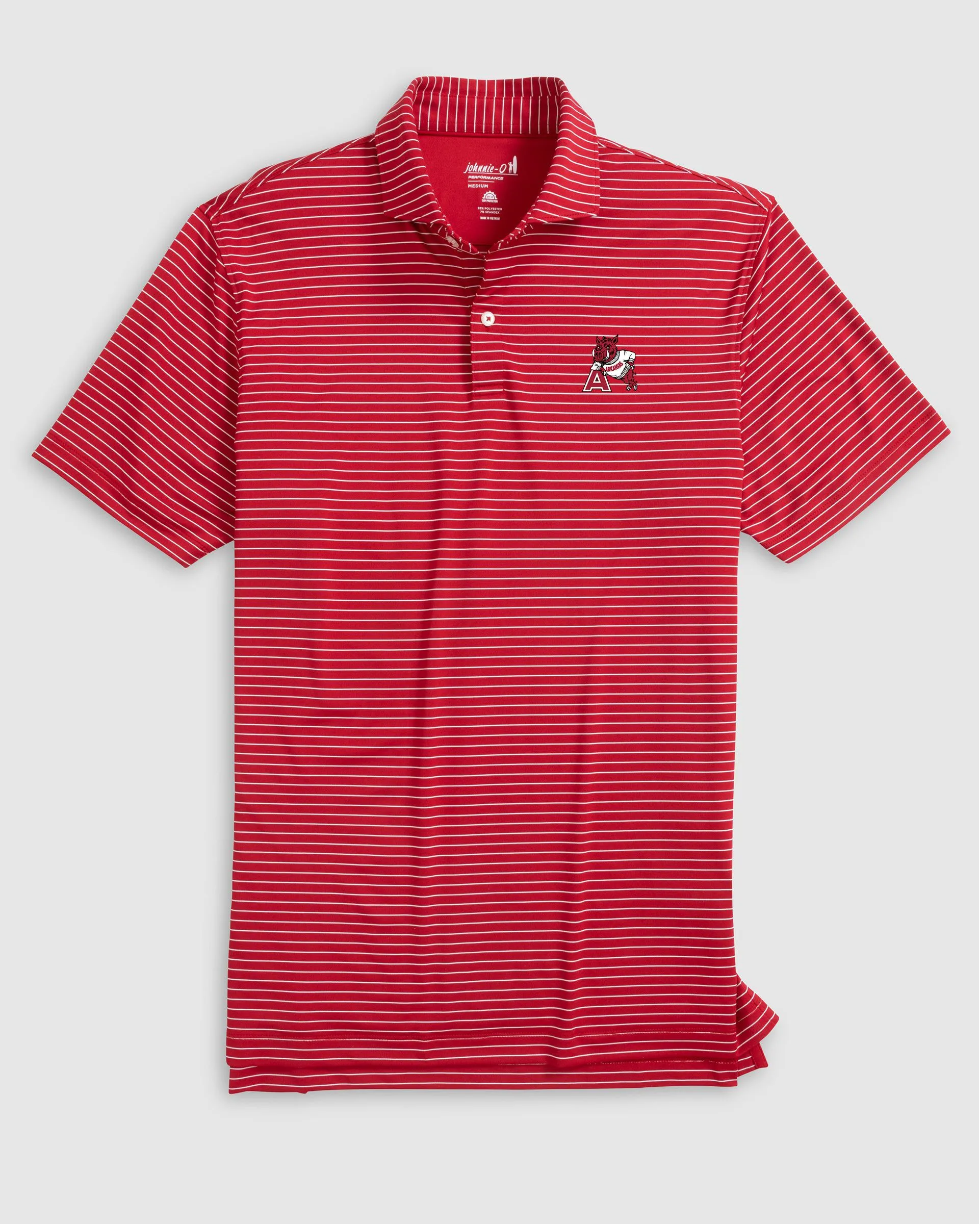 Arkansas Beau Striped Performance Jersey Polo - Vault Logo sold by Johnnie-O product image thumbnail 2