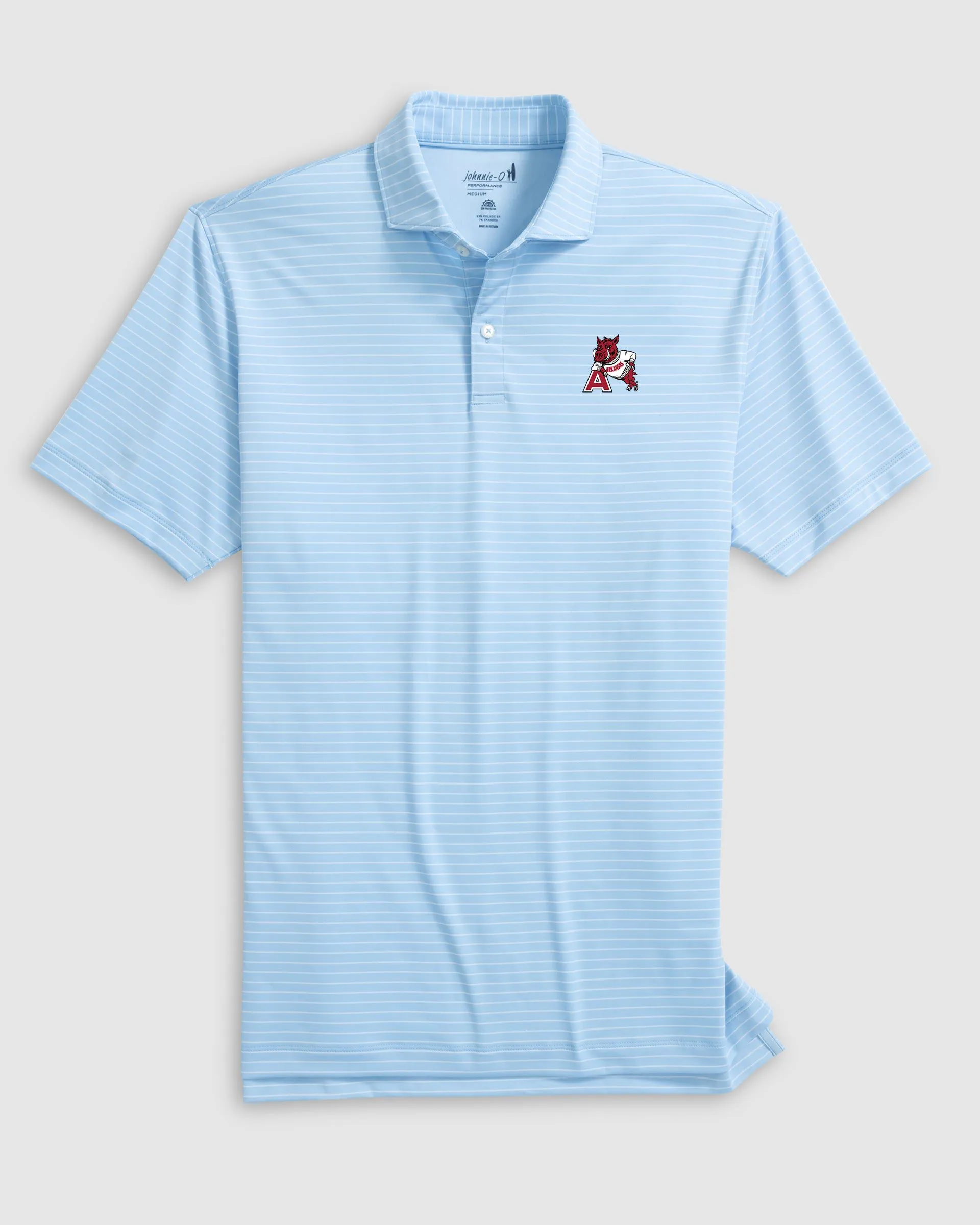 Arkansas Beau Striped Performance Jersey Polo - Vault Logo sold by Johnnie-O product image thumbnail 3