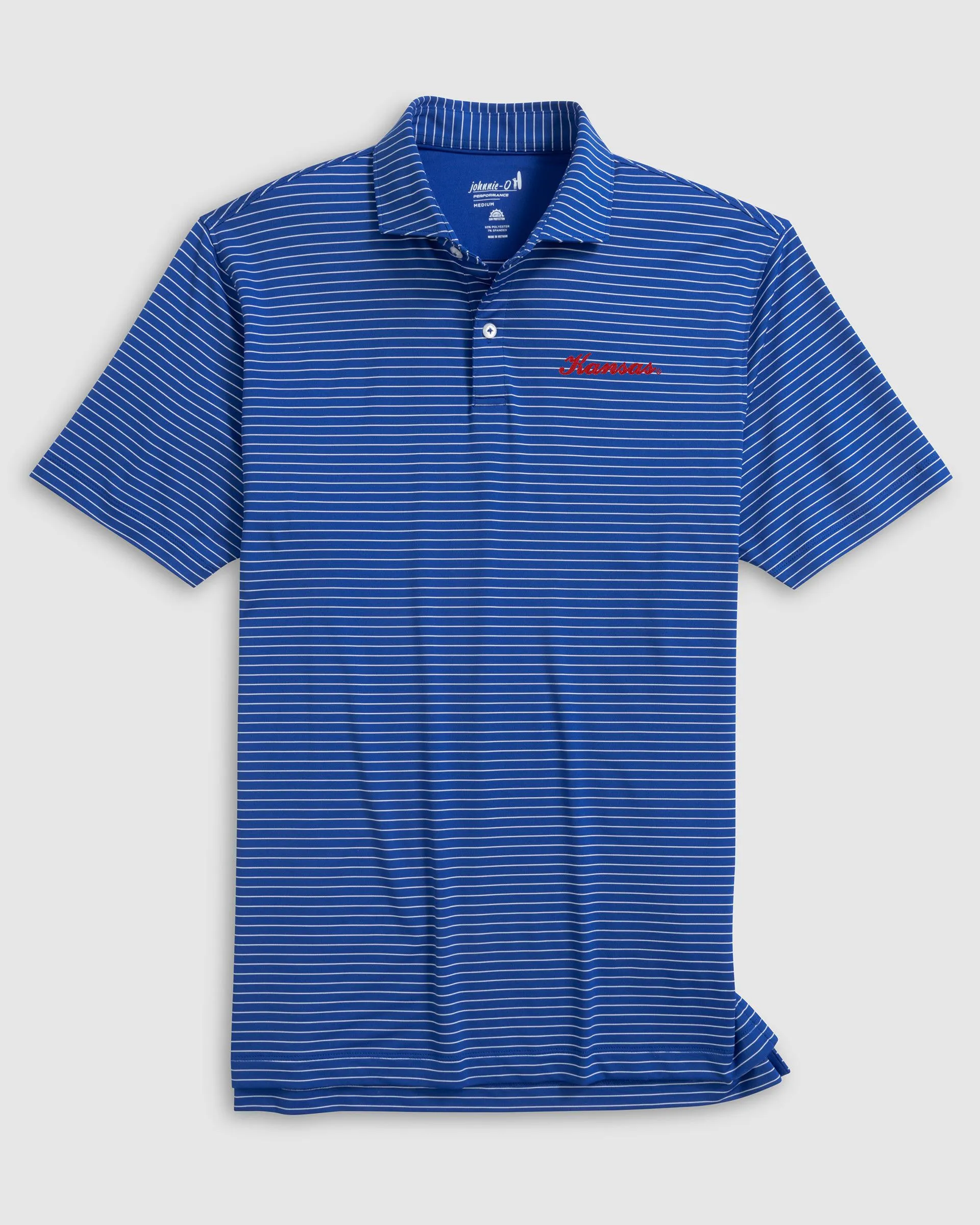Kansas Beau Striped Performance Jersey Polo - Script Logo sold by Johnnie-O product image thumbnail 5