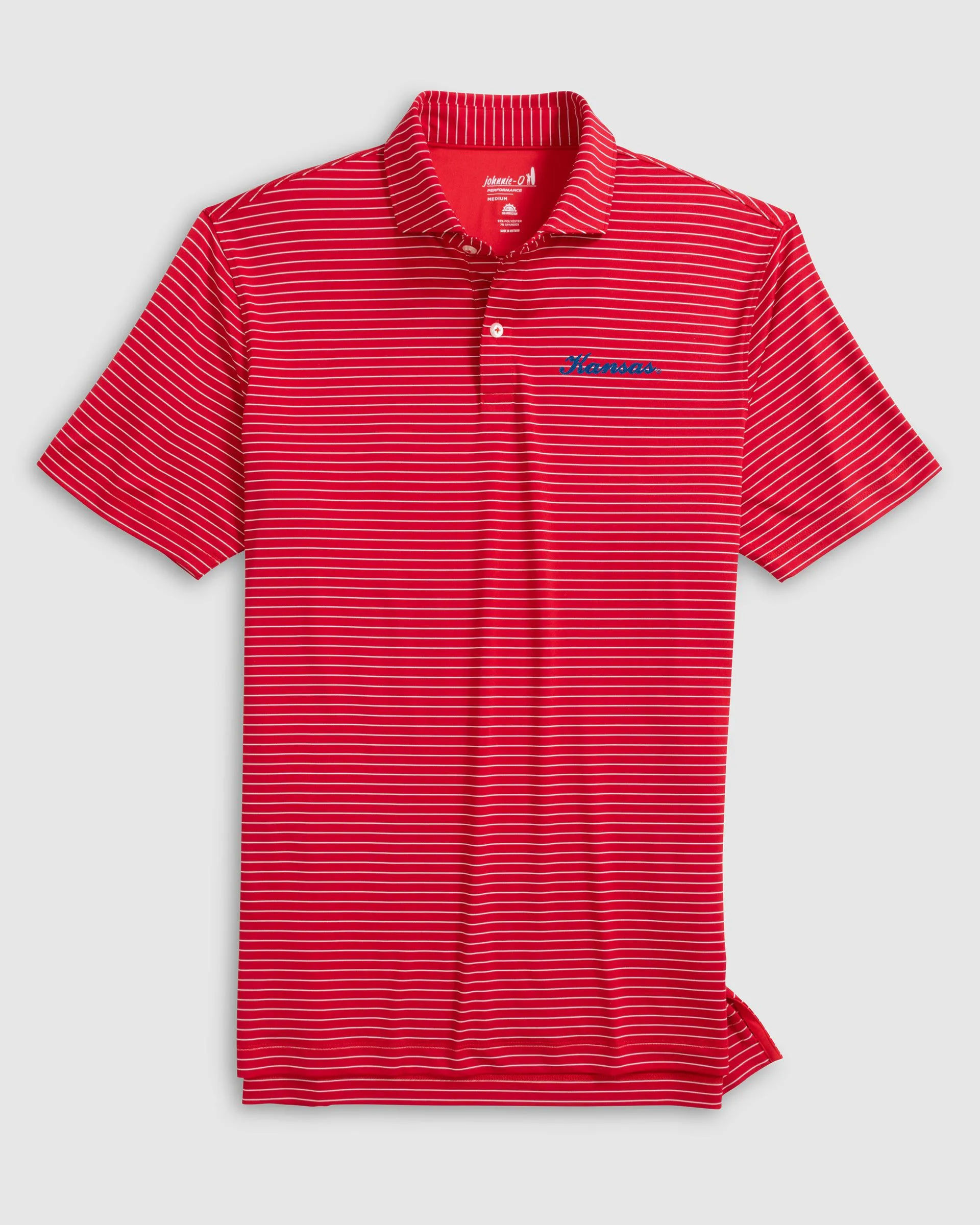 Kansas Beau Striped Performance Jersey Polo - Script Logo sold by Johnnie-O product image thumbnail 4