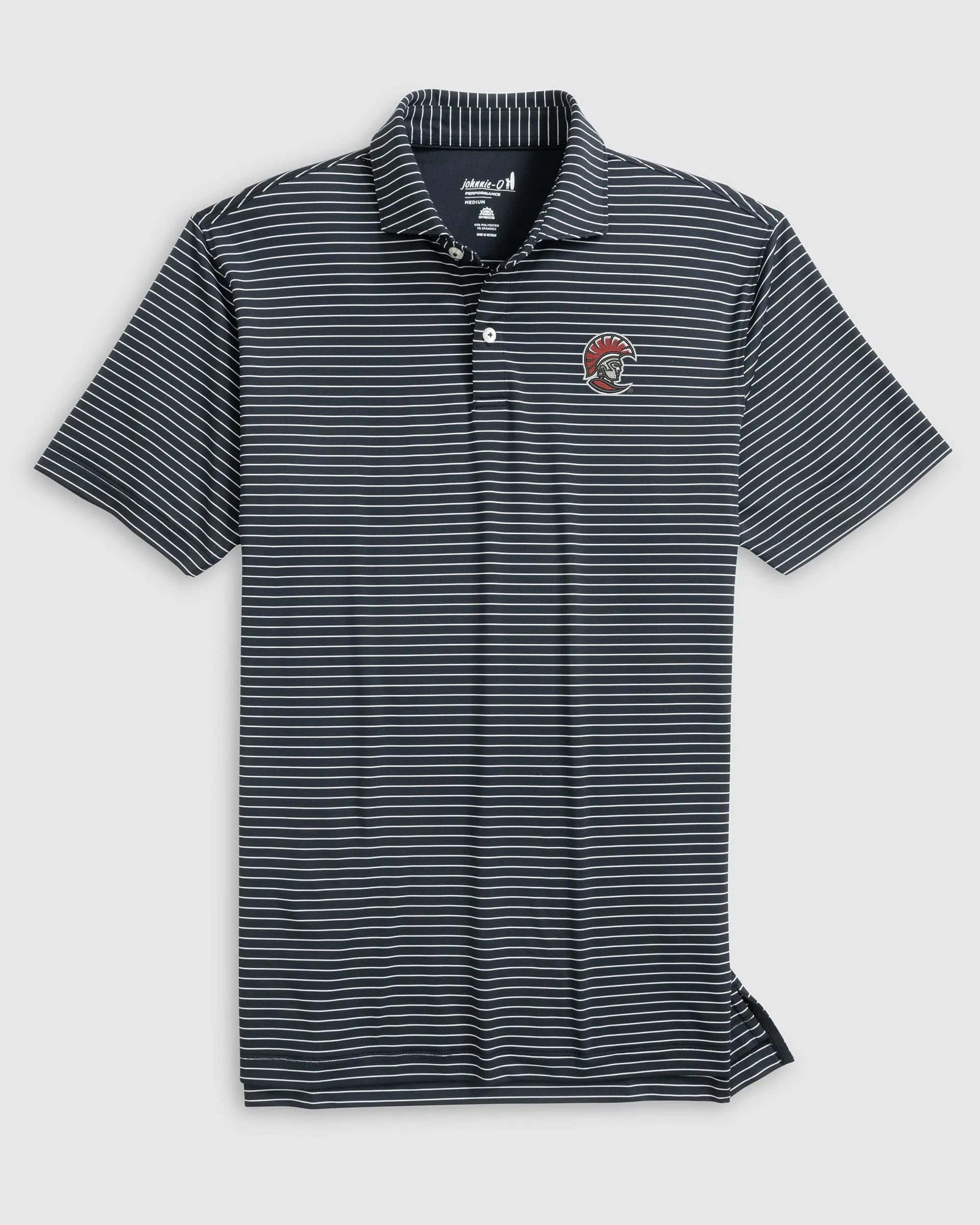Tampa Beau Striped Performance Jersey Polo sold by Johnnie-O