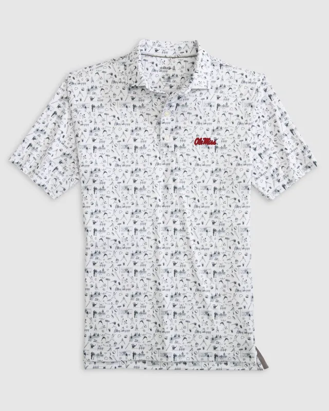 Mississippi Ballpark Printed Performance Jersey Polo sold by Johnnie-O