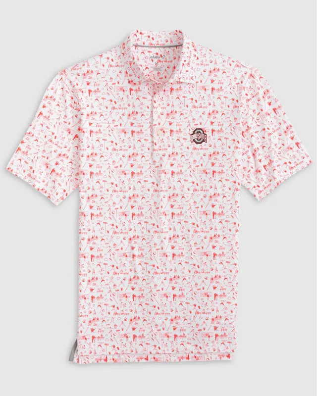 Ohio Ballpark Printed Performance Jersey Polo sold by Johnnie-O