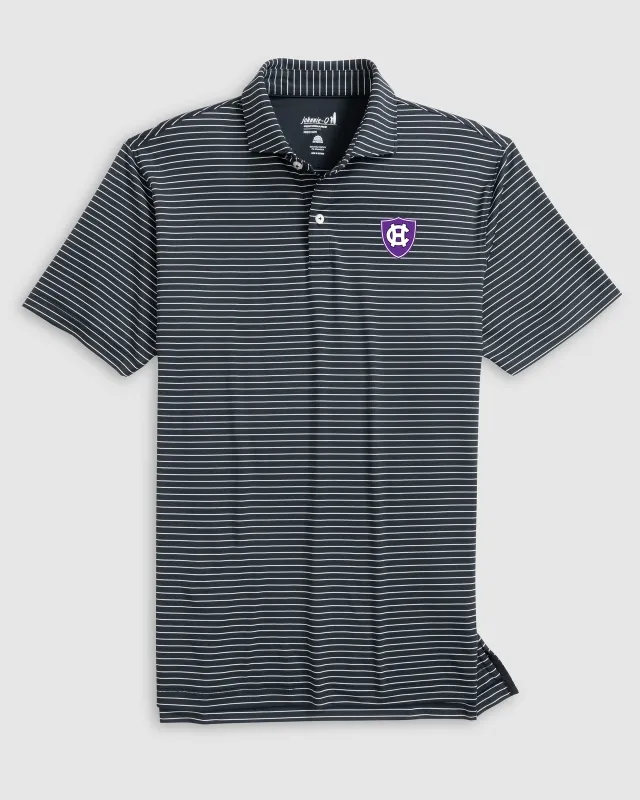 Holycross Beau Striped Performance Jersey Polo sold by Johnnie-O
