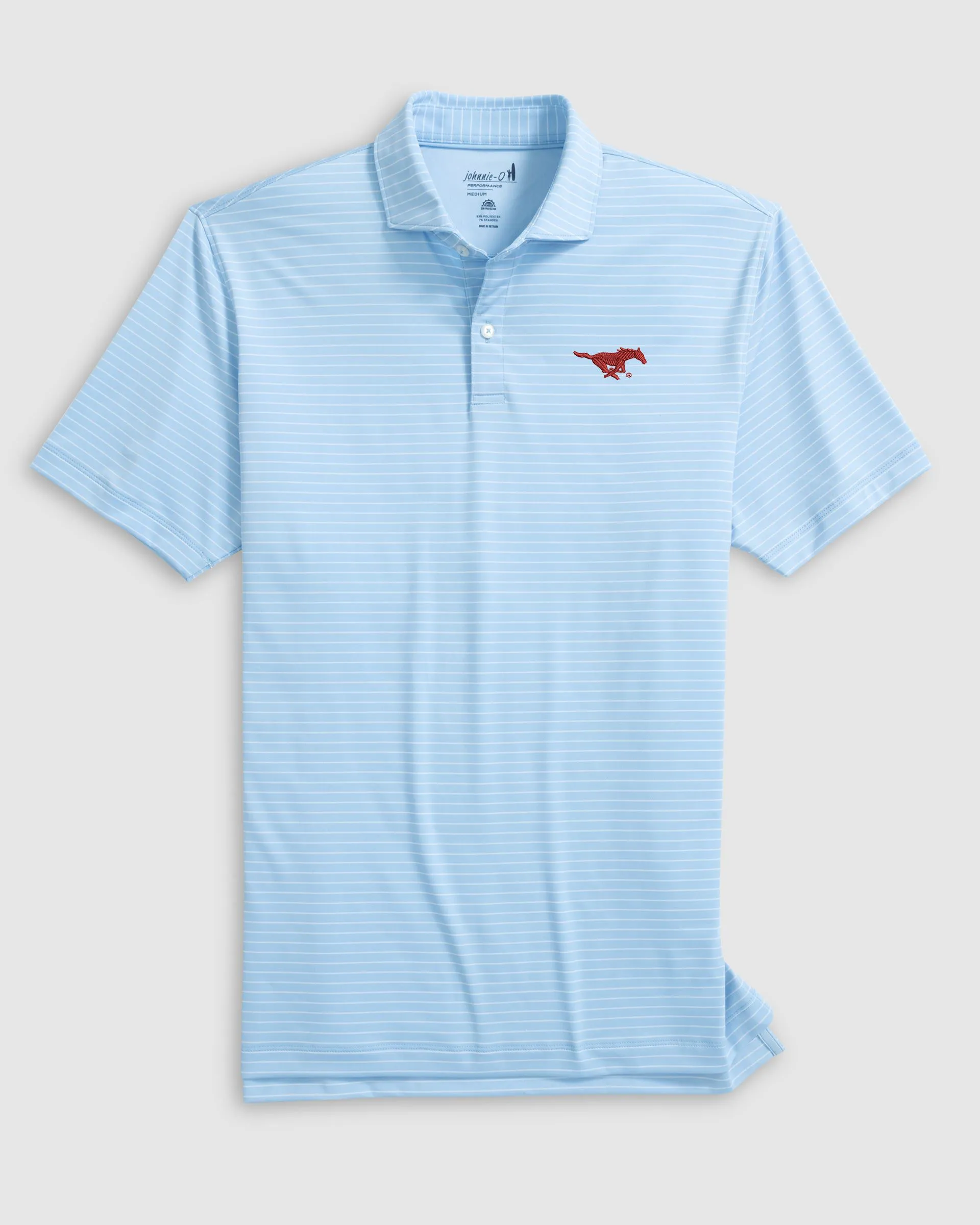 Southern Methodist Beau Striped Performance Jersey Polo sold by Johnnie-O product image thumbnail 2
