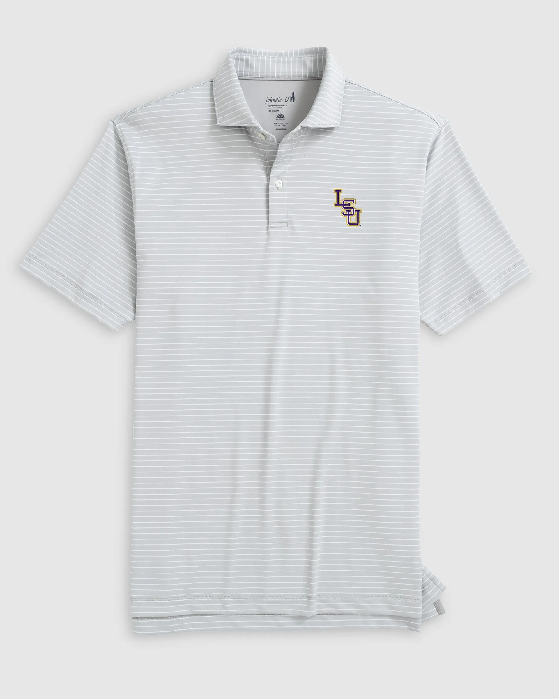 Louisiana State Beau Striped Performance Jersey Polo - Baseball Logo sold by Johnnie-O product image thumbnail 4