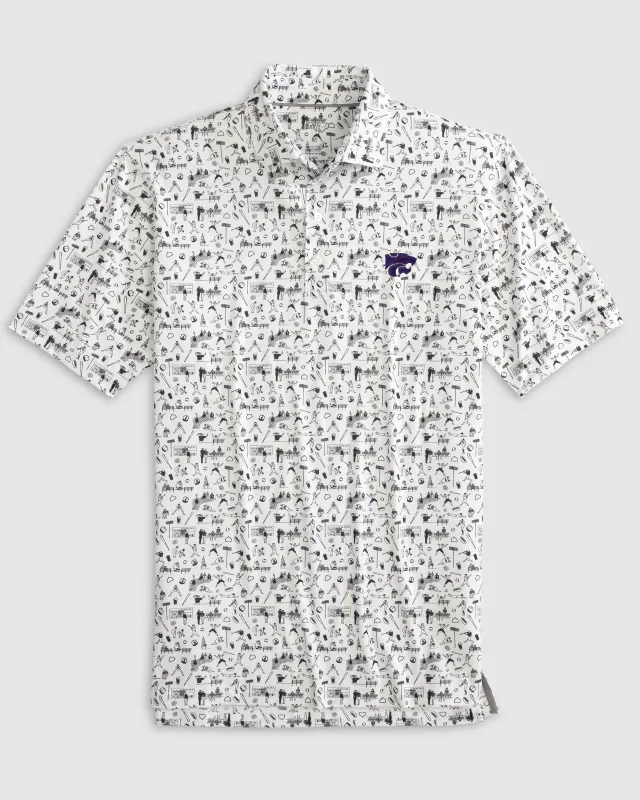 Kansas State Ballpark Printed Performance Jersey Polo sold by Johnnie-O