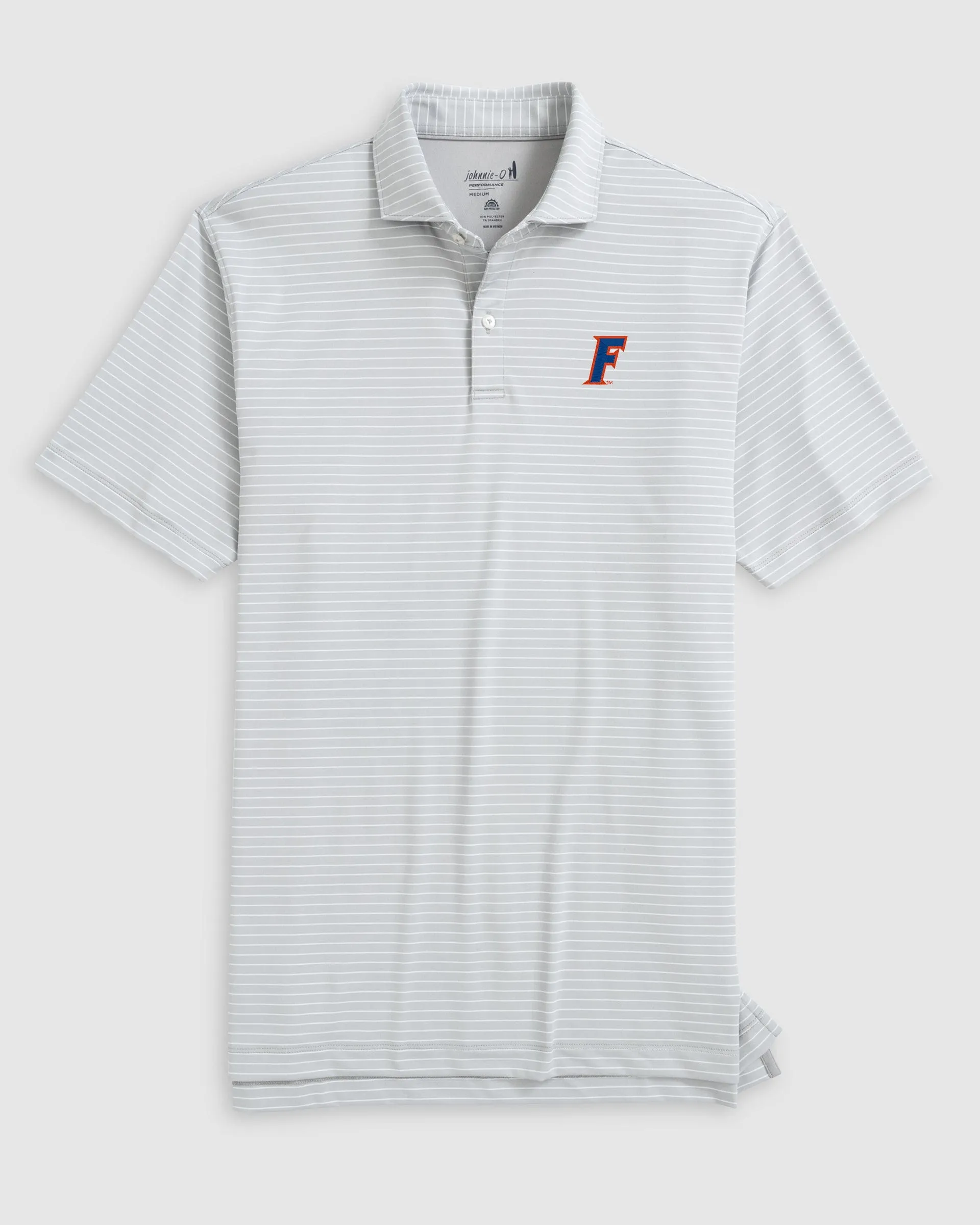 Florida Beau Striped Performance Jersey Polo - F Logo sold by Johnnie-O product image thumbnail 4