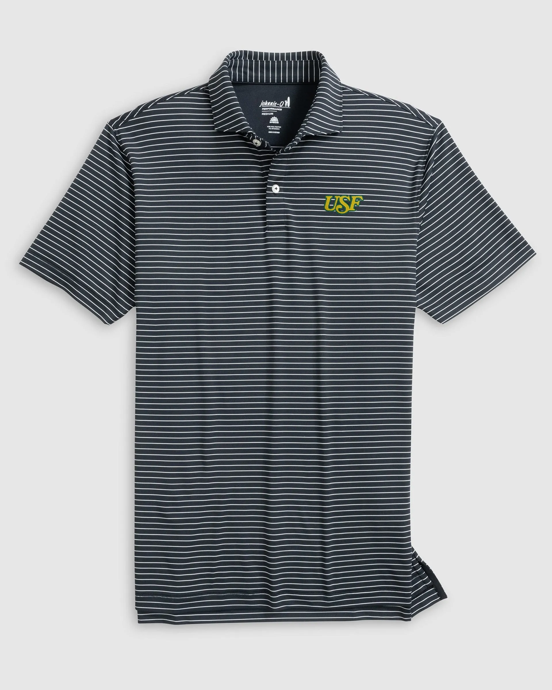South Florida Beau Striped Performance Jersey Polo - Vault Logo sold by Johnnie-O
