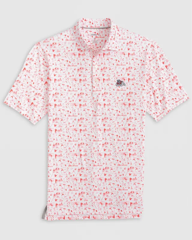 Fresno Ballpark Printed Performance Jersey Polo sold by Johnnie-O