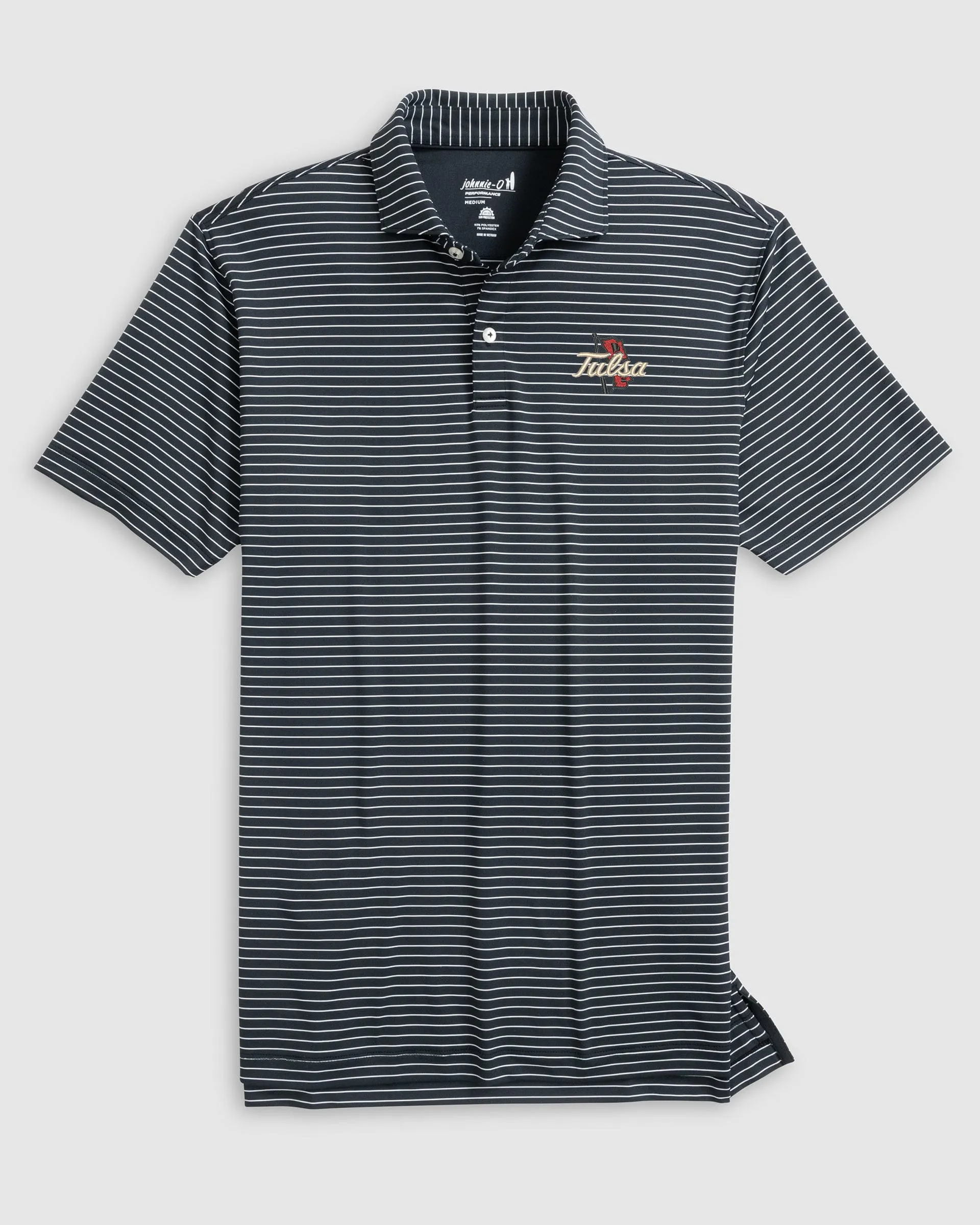Tulsa Beau Striped Performance Jersey Polo sold by Johnnie-O