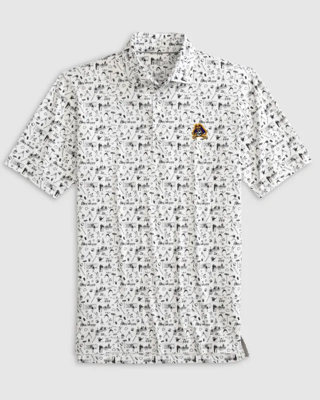 East Carolina Ballpark Printed Performance Jersey Polo sold by Johnnie-O
