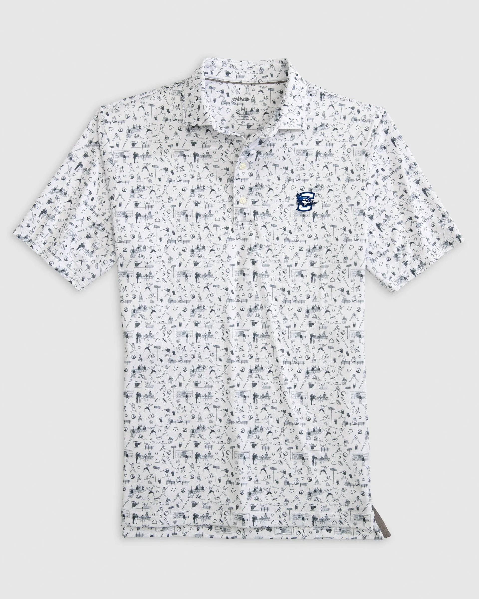 Creighton Ballpark Printed Performance Jersey Polo sold by Johnnie-O