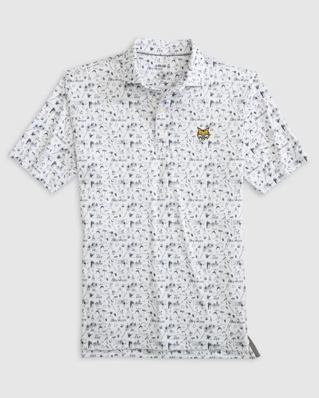 Quinnipiac Ballpark Printed Performance Jersey Polo sold by Johnnie-O