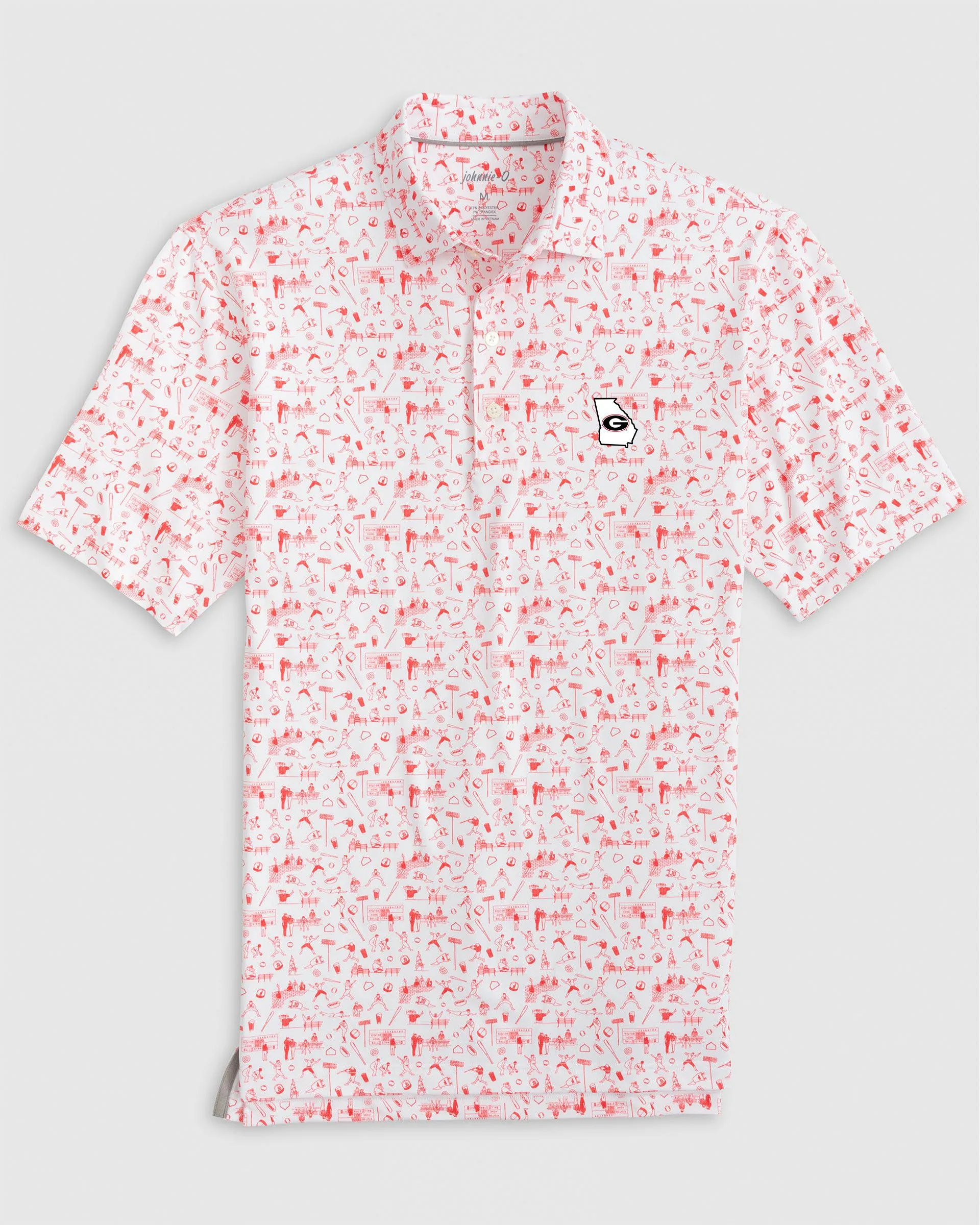 Georgia Ballpark Printed Performance Jersey Polo - State Logo sold by Johnnie-O