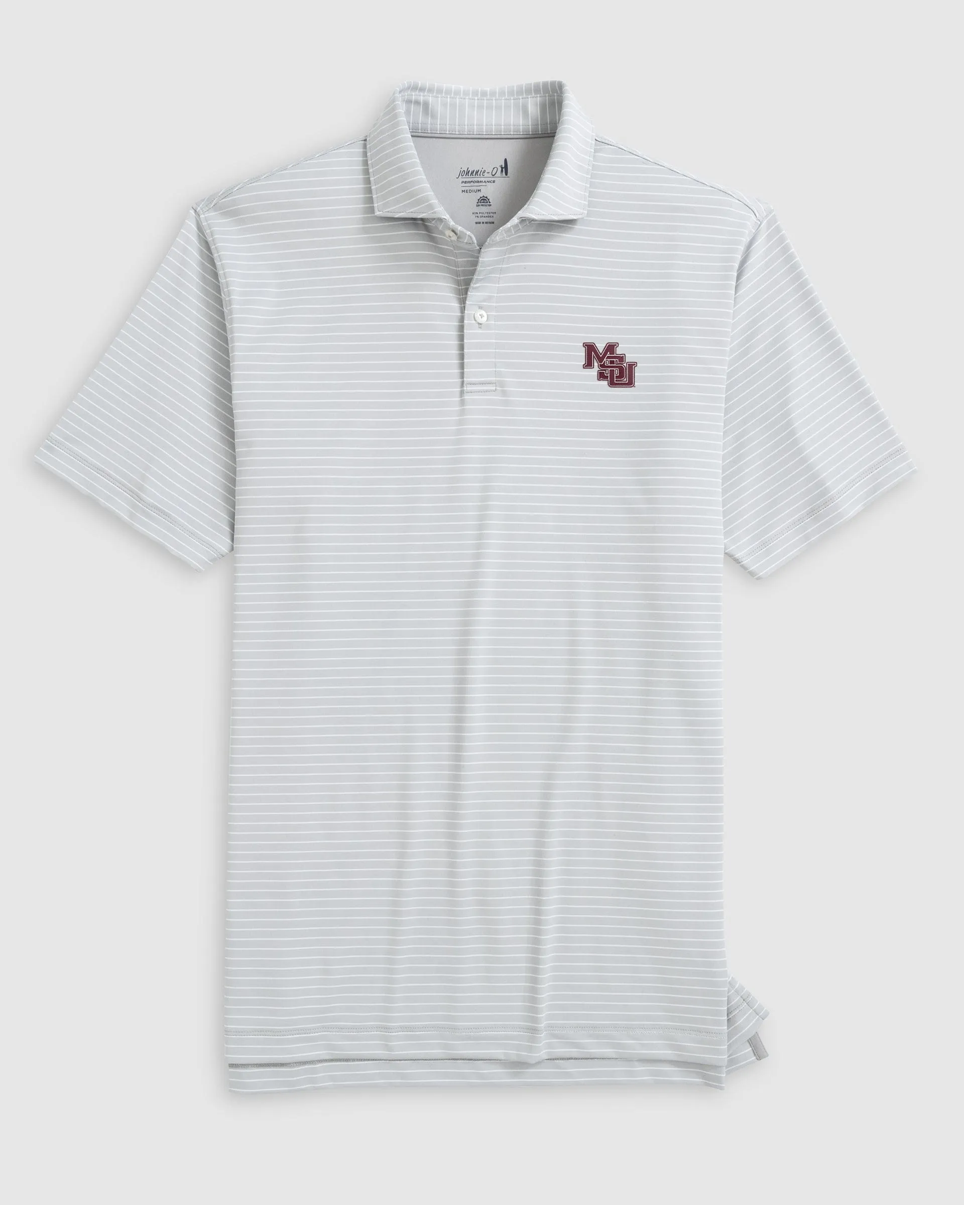 Mississippi State Beau Striped Performance Jersey Polo - Vault Logo sold by Johnnie-O product image thumbnail 3