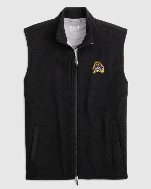 East Carolina Denalis Performance Fleece Vest sold by Johnnie-O