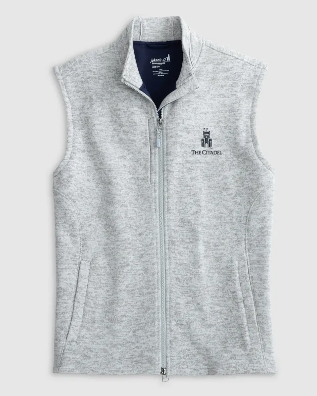 The Citadel Denalis Performance Fleece Vest sold by Johnnie-O