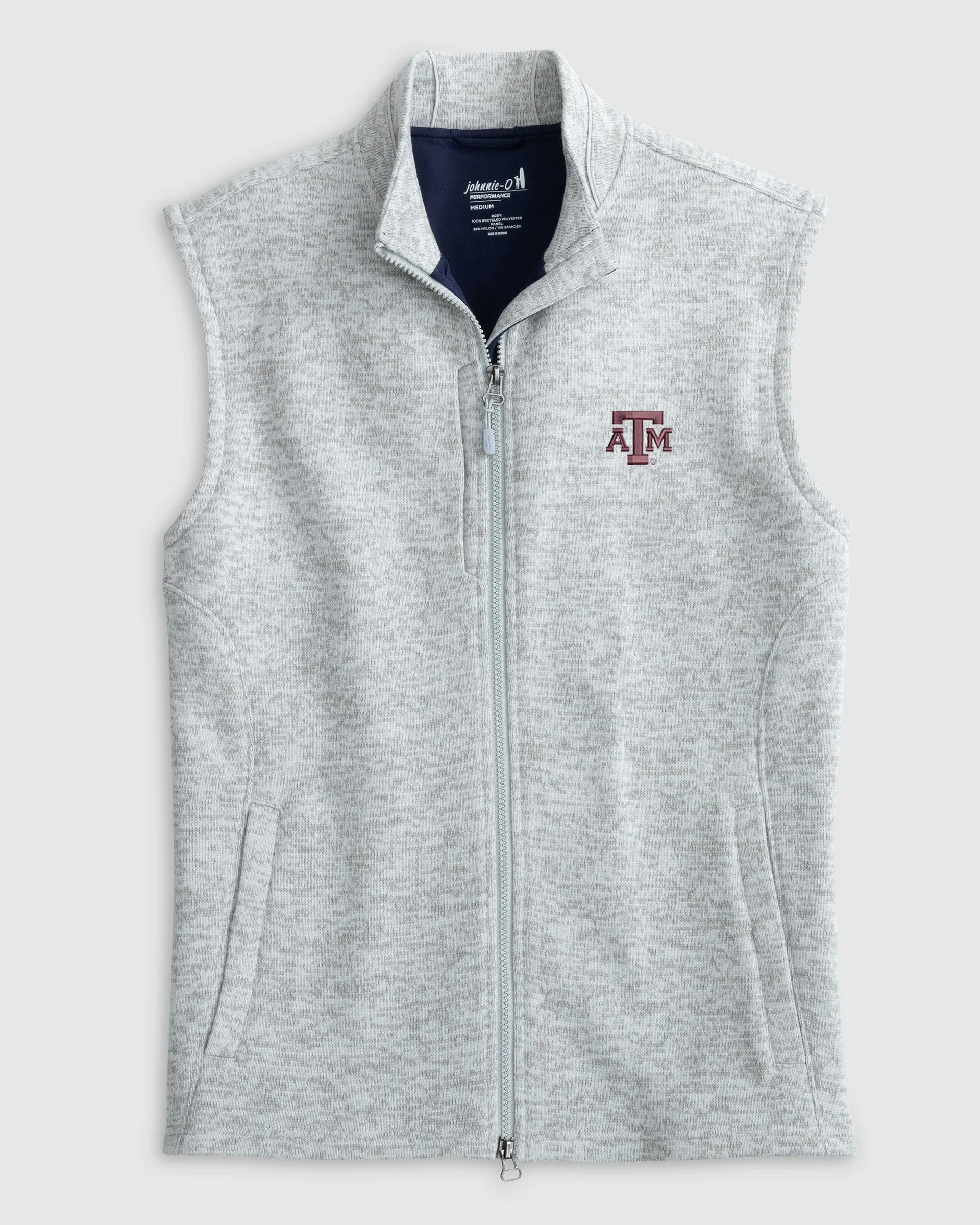 Texas A&M Denalis Performance Fleece Vest sold by Johnnie-O product image thumbnail 2