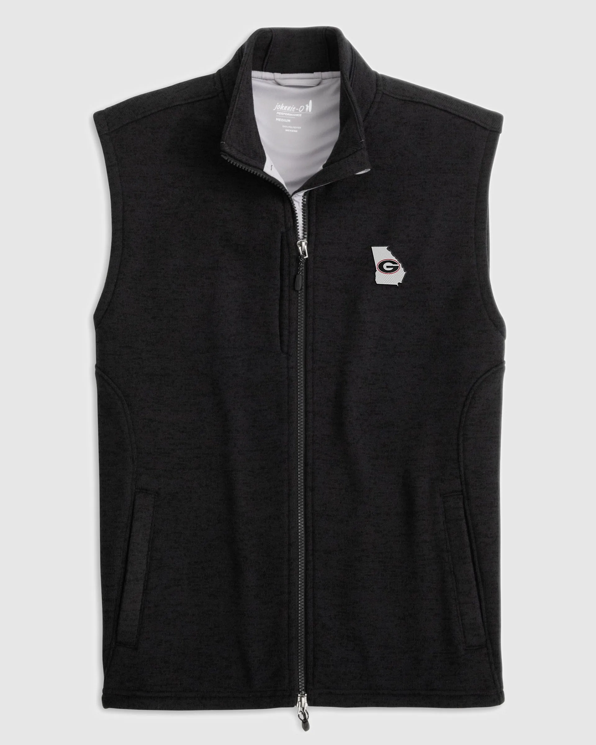 Georgia Denalis Performance Fleece Vest - State Logo sold by Johnnie-O