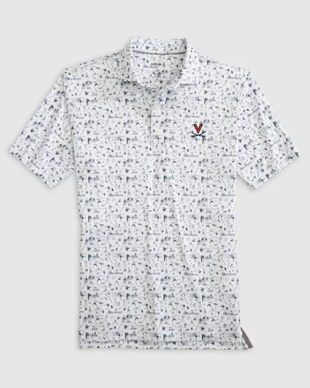 Virginia Ballpark Printed Performance Jersey Polo sold by Johnnie-O