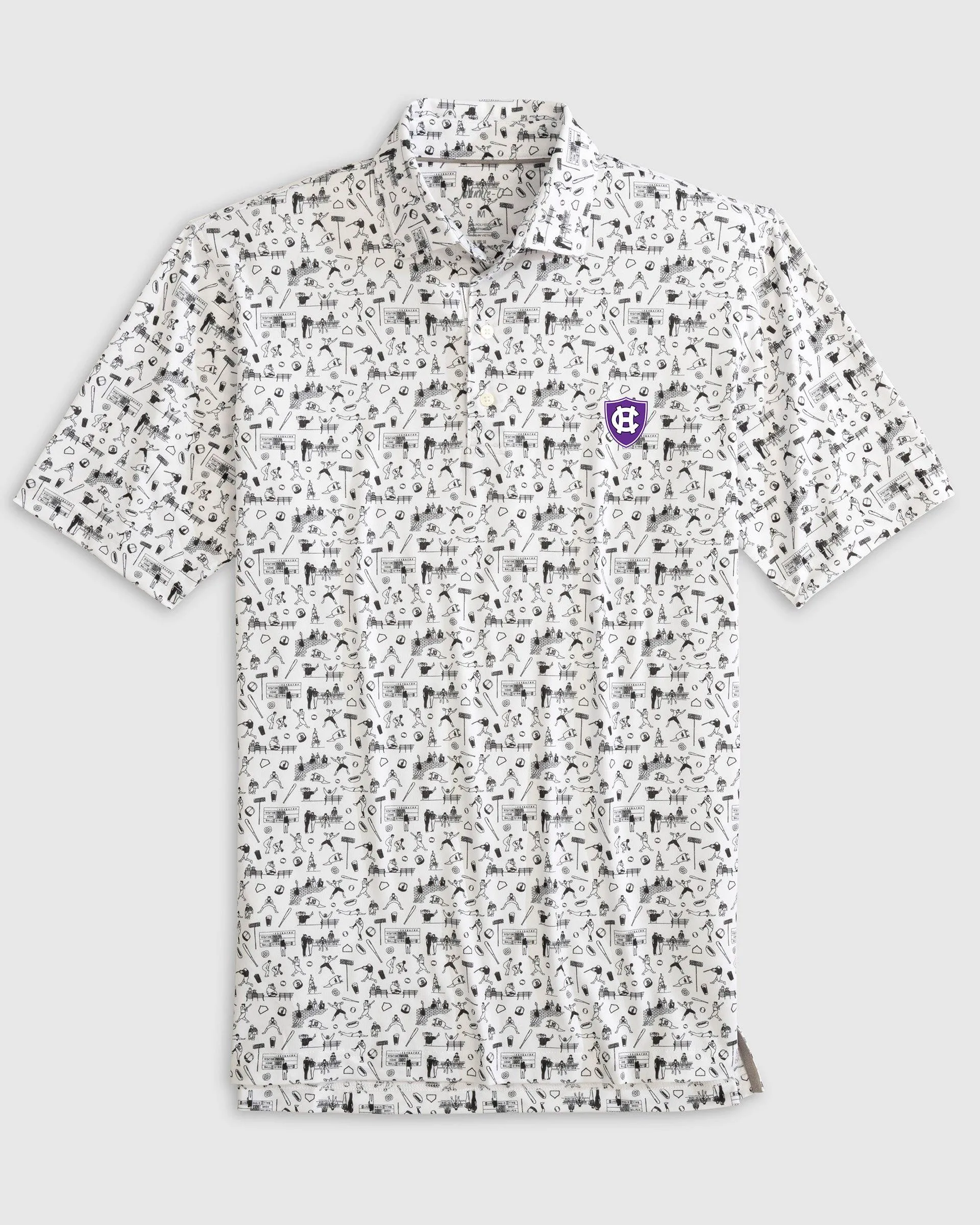 Holycross Ballpark Printed Performance Jersey Polo sold by Johnnie-O