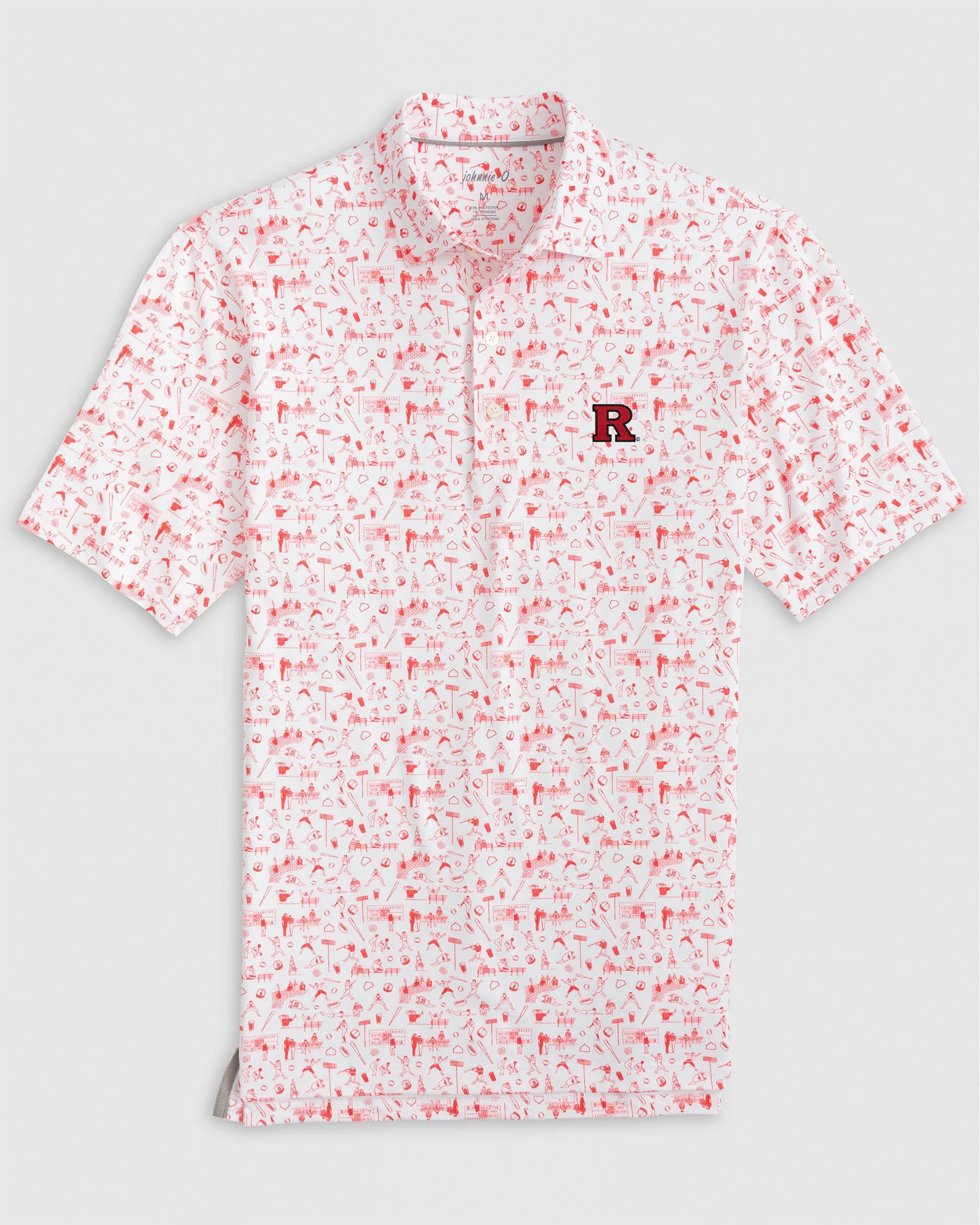 Rutgers Ballpark Printed Performance Jersey Polo sold by Johnnie-O