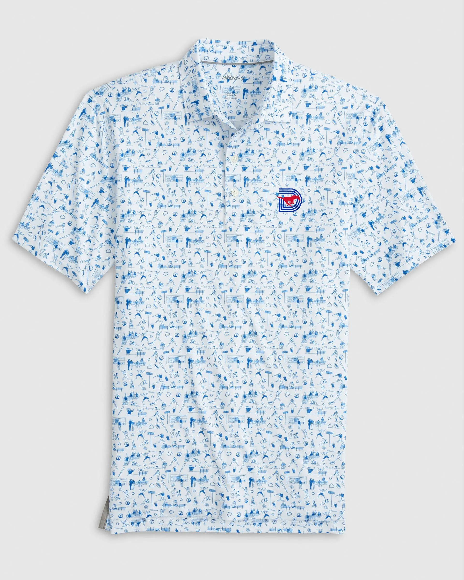 Southern Methodist Ballpark Printed Performance Jersey Polo - Triple D Logo sold by Johnnie-O product image thumbnail 4