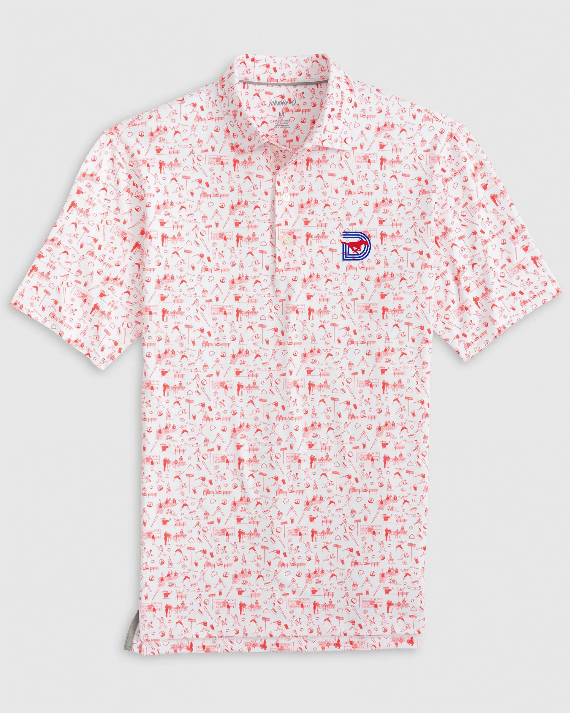 Southern Methodist Ballpark Printed Performance Jersey Polo - Triple D Logo sold by Johnnie-O product image thumbnail 3
