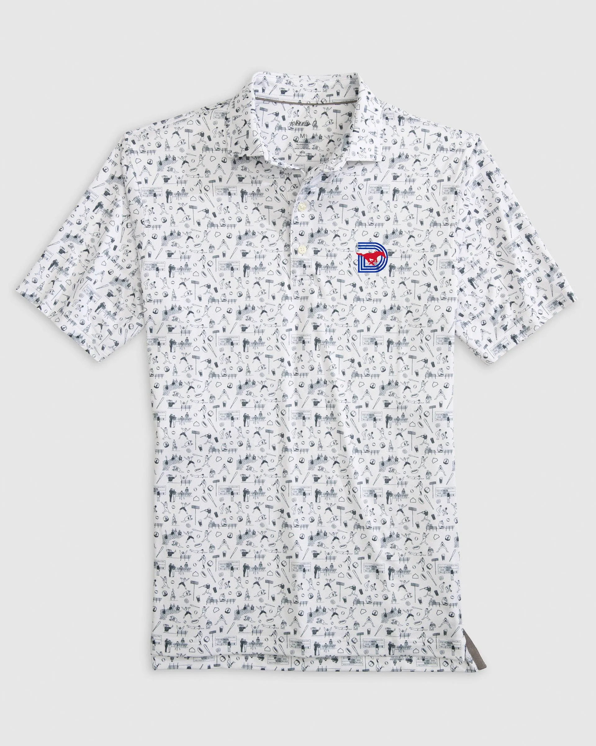 Southern Methodist Ballpark Printed Performance Jersey Polo - Triple D Logo sold by Johnnie-O product image thumbnail 2