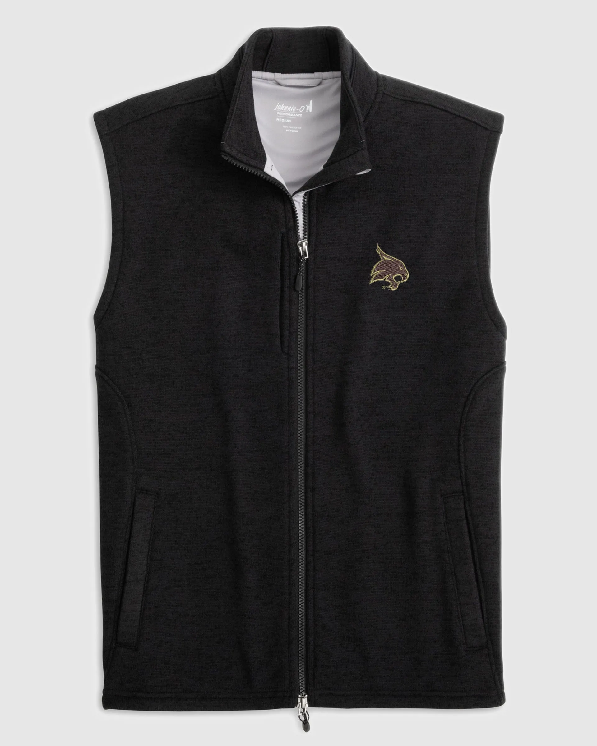 Texas State Denalis Performance Fleece Vest sold by Johnnie-O
