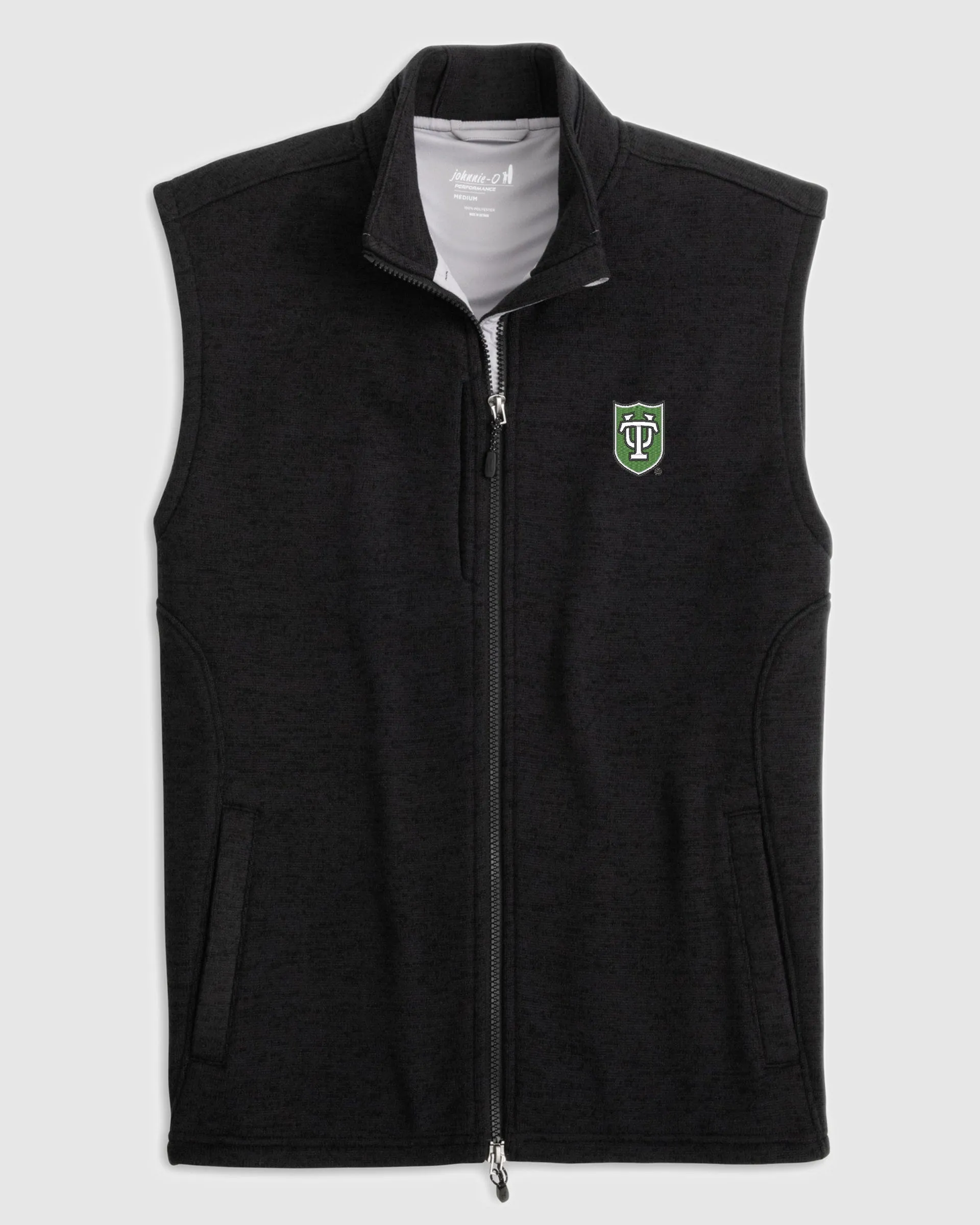 Tulane Denalis Performance Fleece Vest sold by Johnnie-O