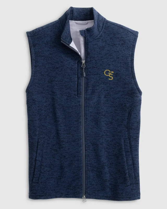 Georgia Southern Denalis Performance Fleece Vest - Flag Logo sold by Johnnie-O