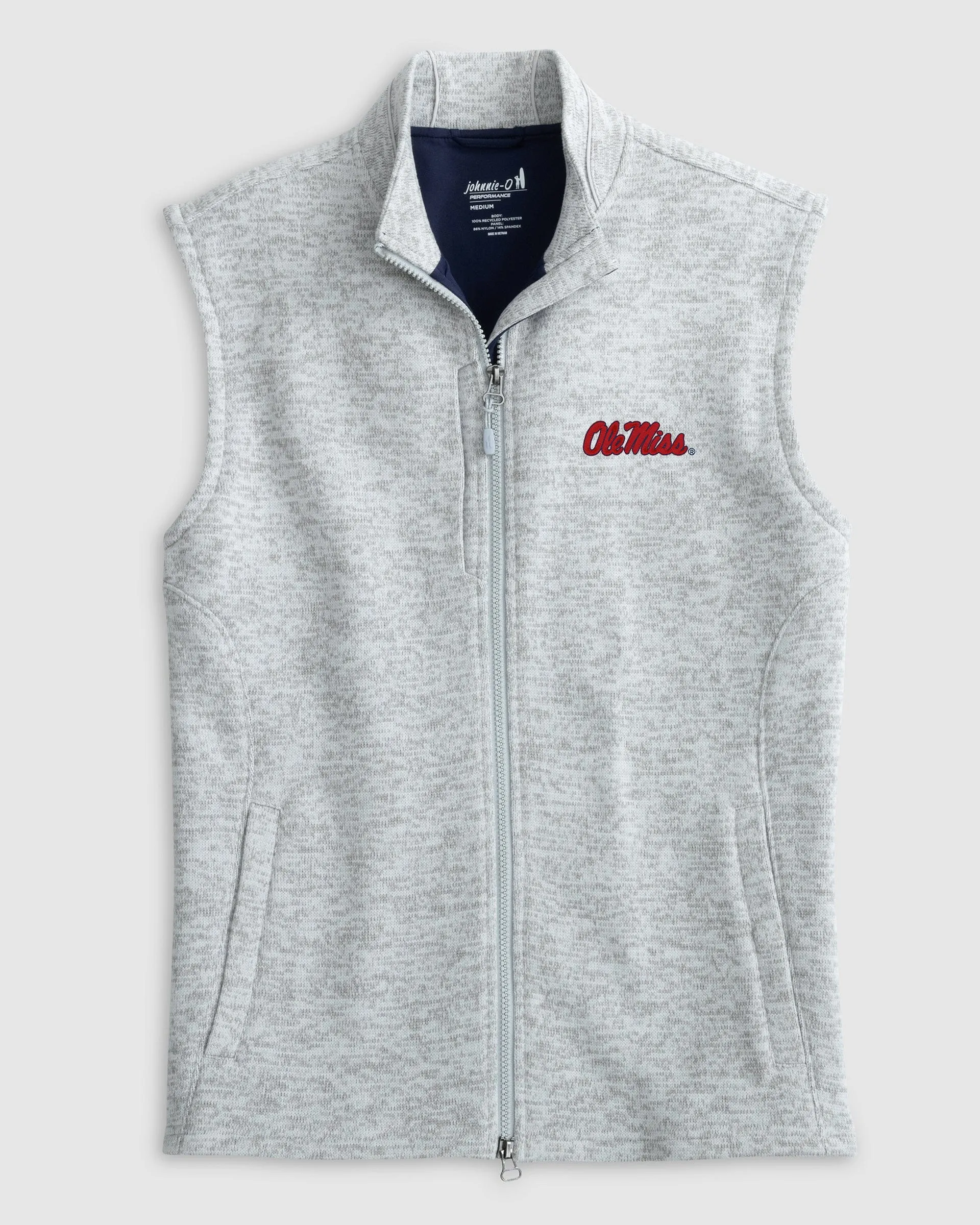 Ole Miss Denalis Performance Fleece Vest sold by Johnnie-O