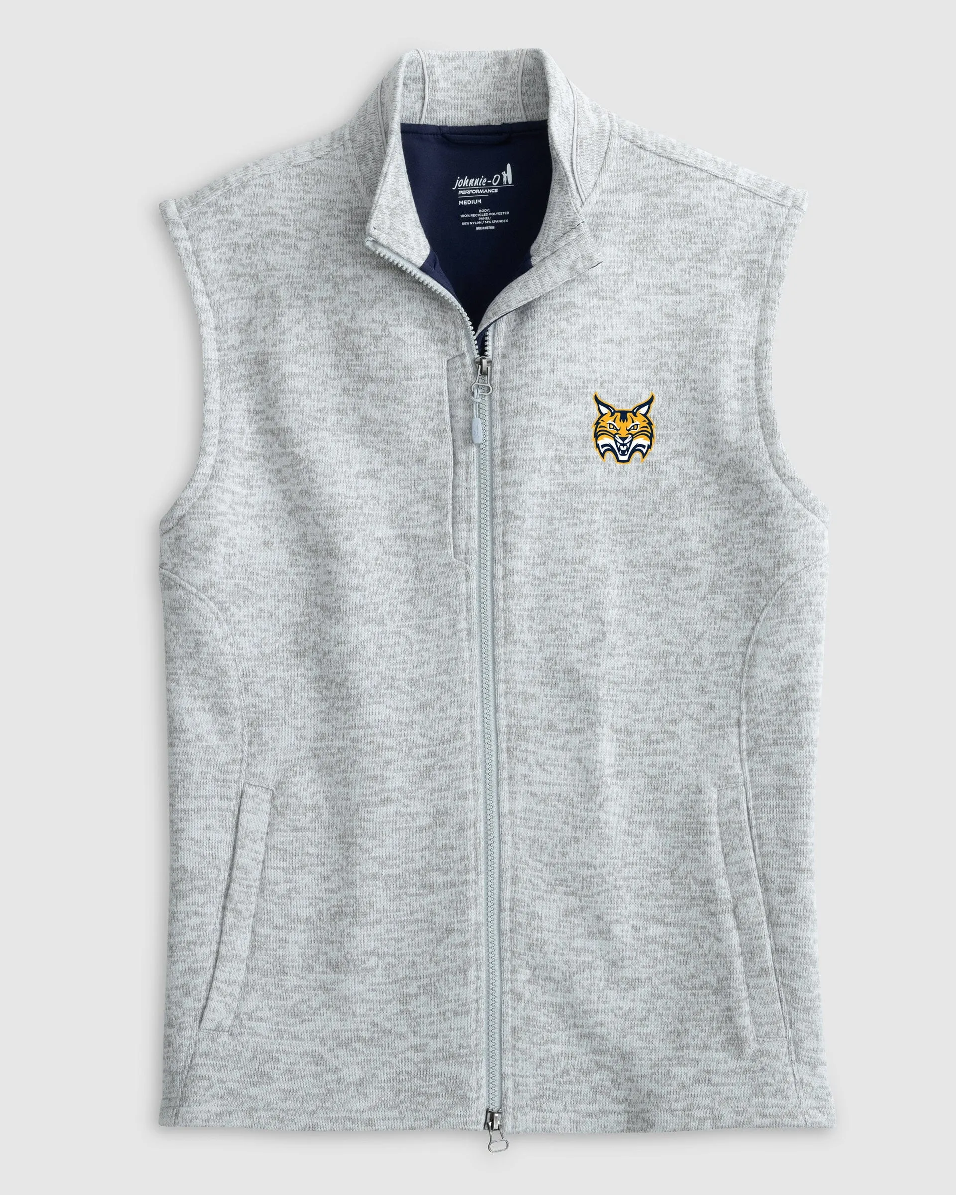 Quinnipiac Denalis Performance Fleece Vest sold by Johnnie-O