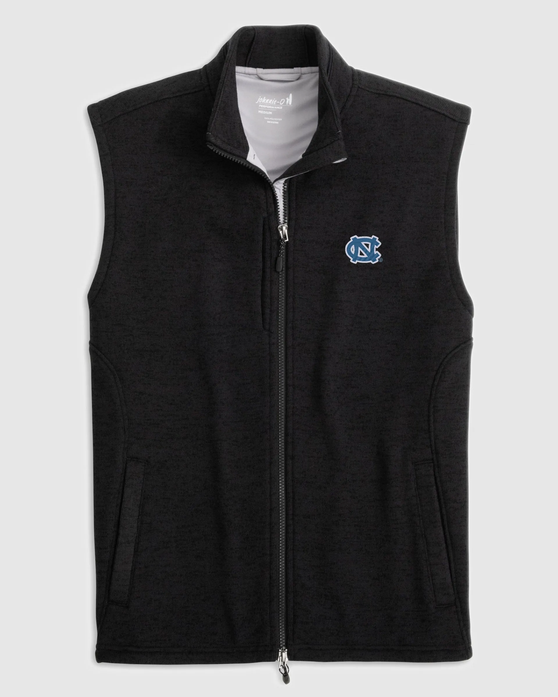 North Carolina Denalis Performance Fleece Vest sold by Johnnie-O