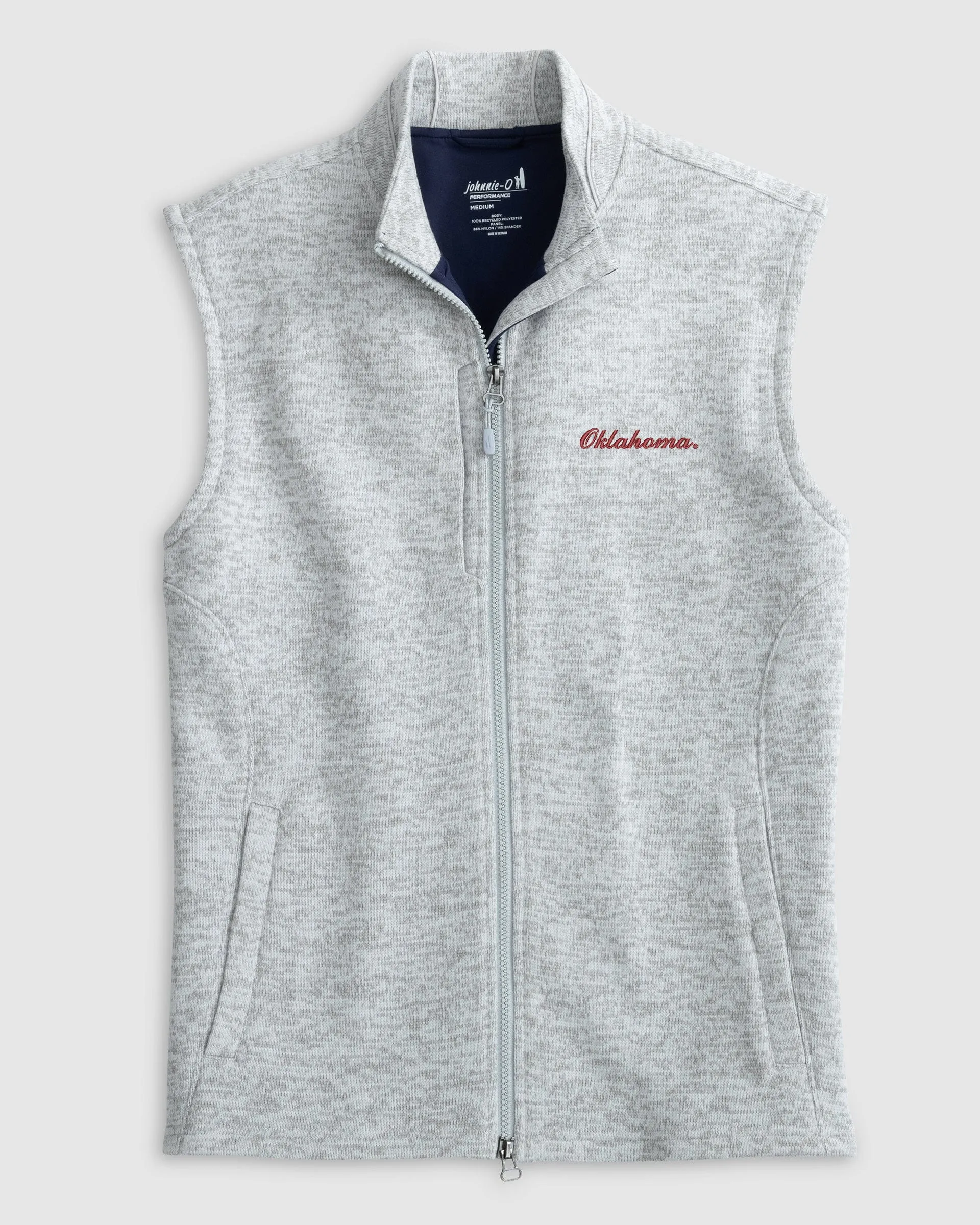Oklahoma Denalis Performance Fleece Vest - Script Logo sold by Johnnie-O product image thumbnail 2