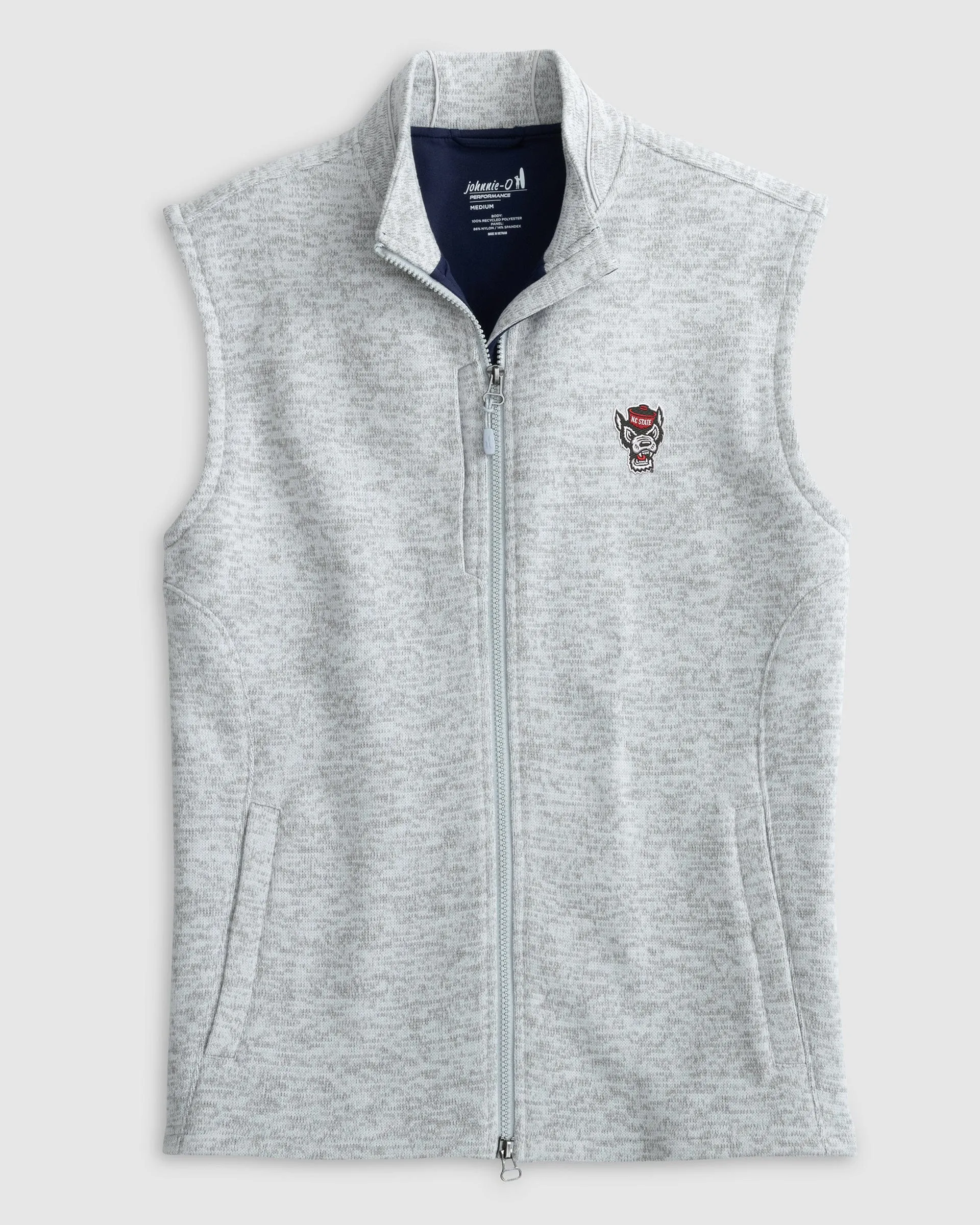 NC State Denalis Performance Fleece Vest - Wolf Logo sold by Johnnie-O product image thumbnail 2