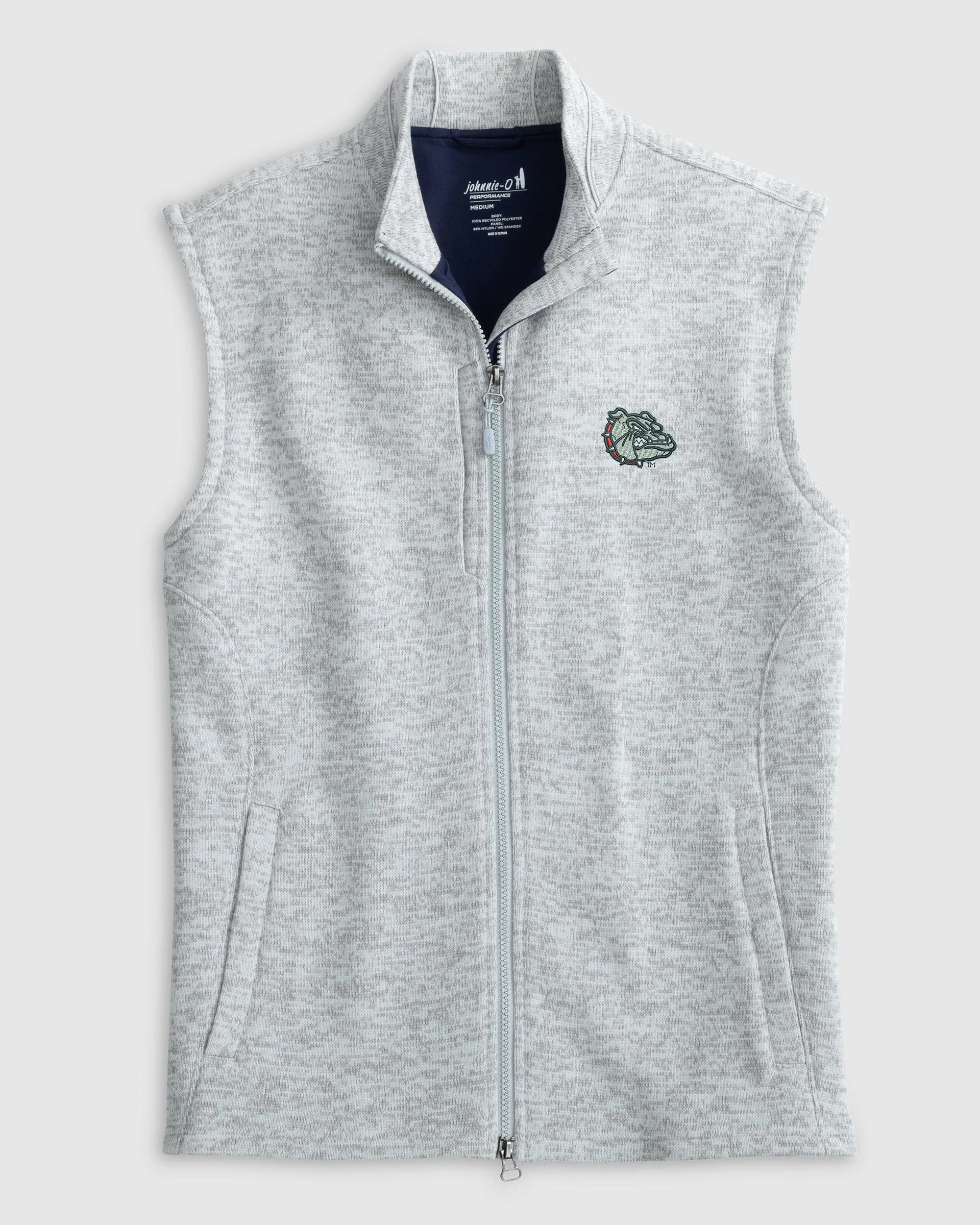 Gonzaga Denalis Performance Fleece Vest sold by Johnnie-O