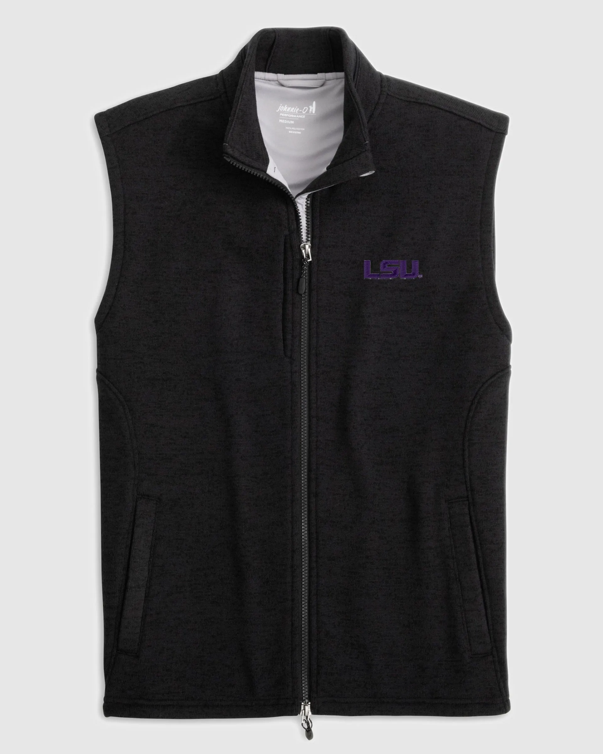 Louisiana State Denalis Performance Fleece Vest sold by Johnnie-O