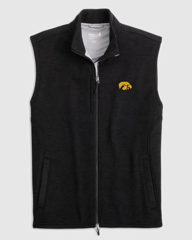 Iowa Denalis Performance Fleece Vest sold by Johnnie-O