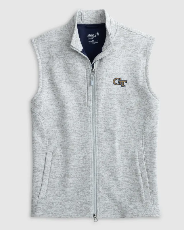 Georgia Tech Denalis Performance Fleece Vest sold by Johnnie-O