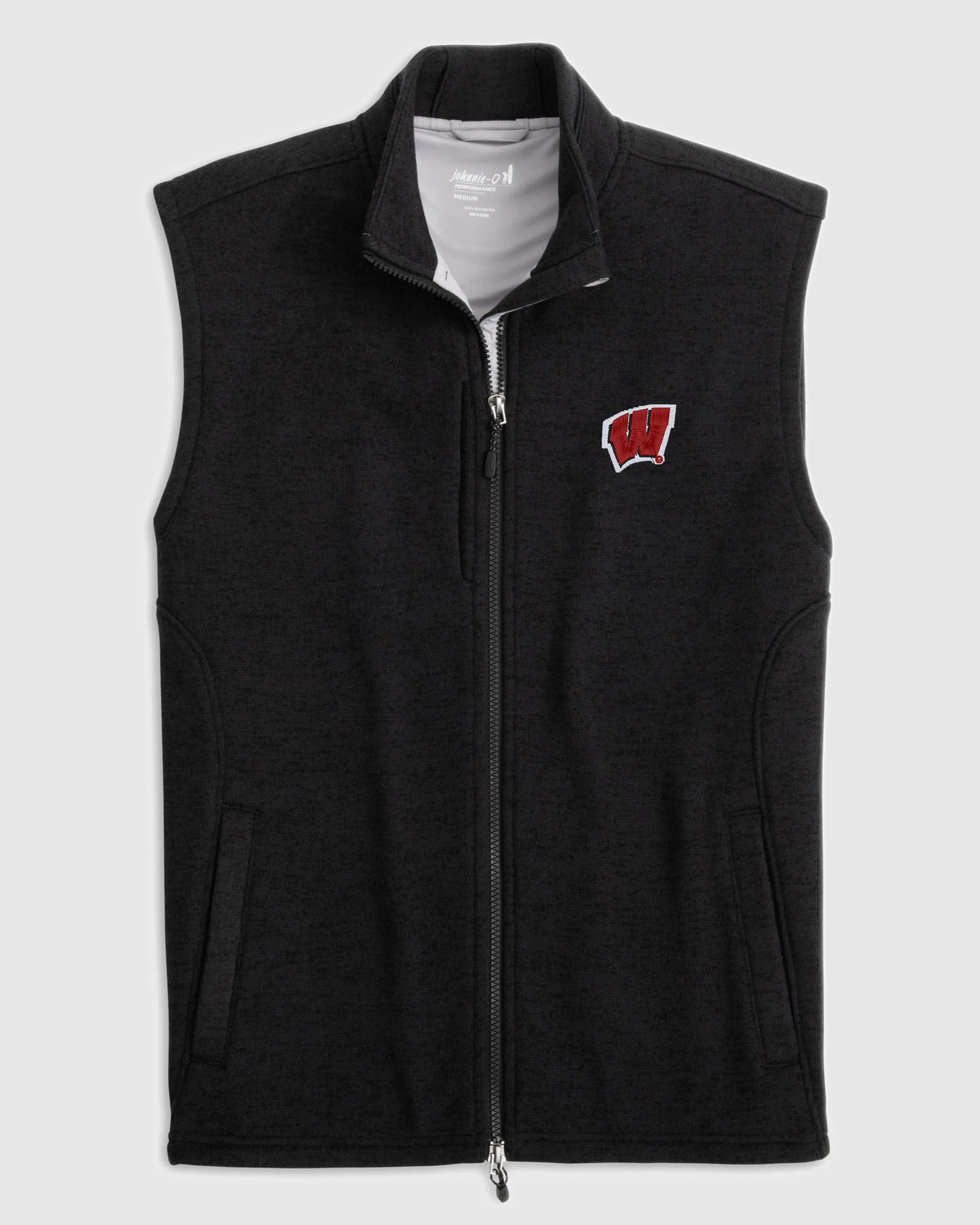 Wisconsin Denalis Performance Fleece Vest sold by Johnnie-O