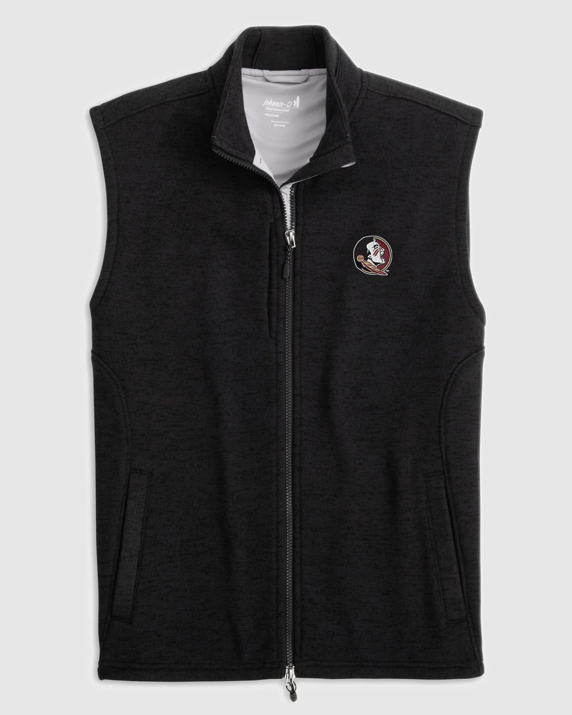 Florida State Denalis Performance Fleece Vest sold by Johnnie-O